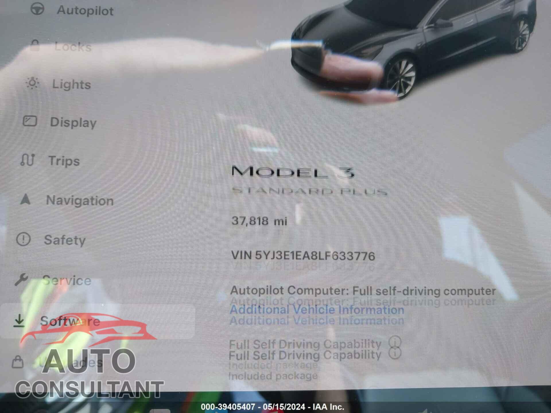TESLA MODEL 3 2020 - 5YJ3E1EA8LF633776