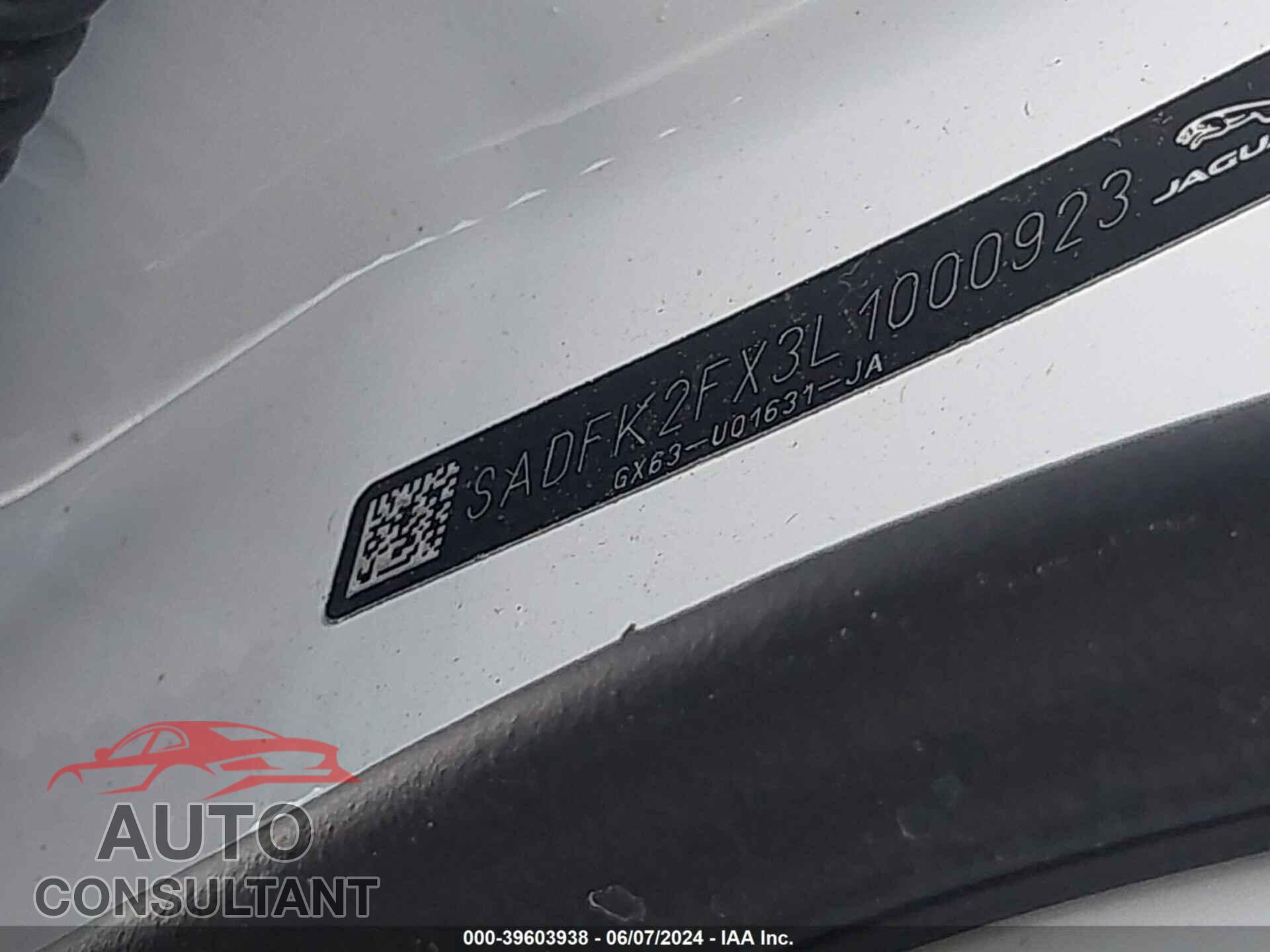 JAGUAR E-PACE 2020 - SADFK2FX3L1000923
