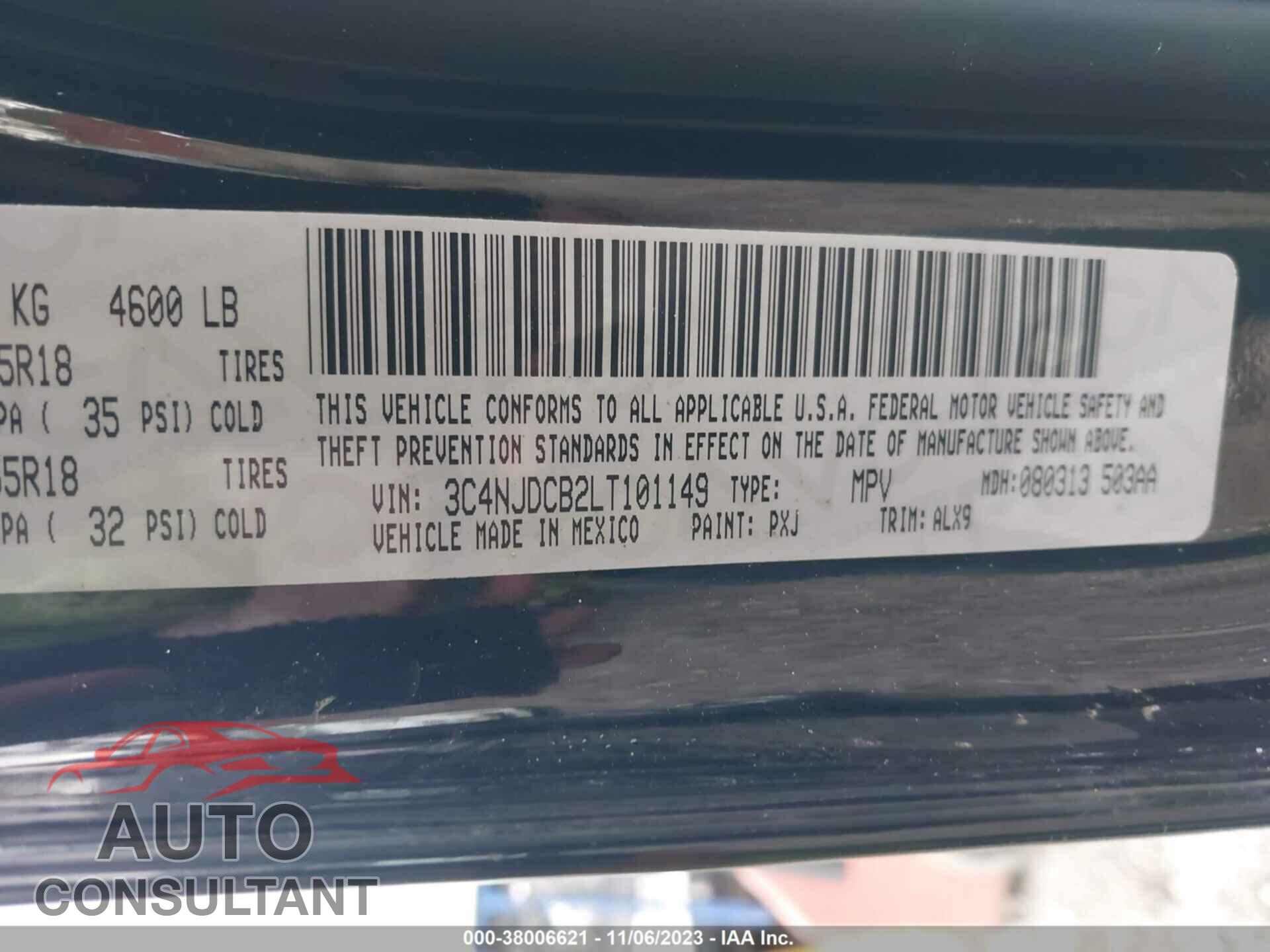 JEEP COMPASS 2020 - 3C4NJDCB2LT101149