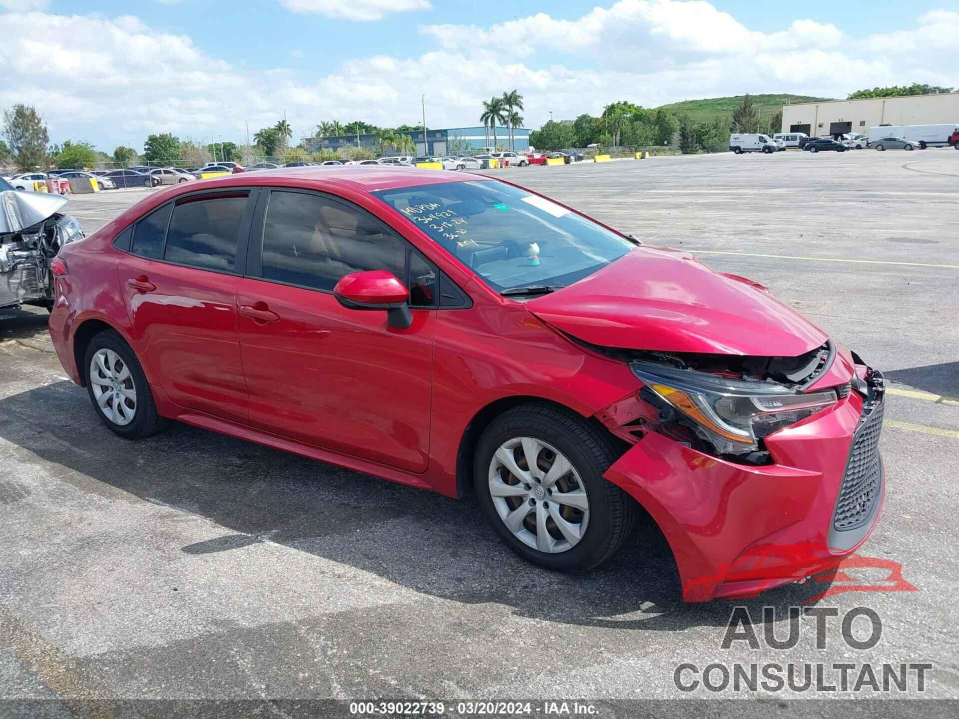 TOYOTA COROLLA 2020 - JTDEPRAE2LJ053670