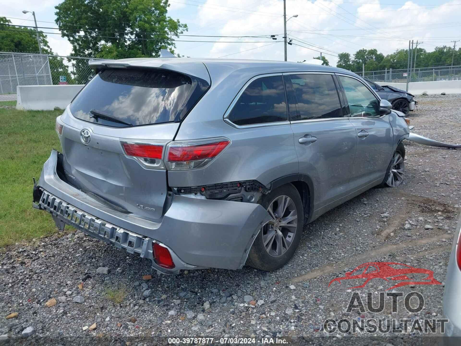 TOYOTA HIGHLANDER 2015 - 5TDBKRFH4FS117638