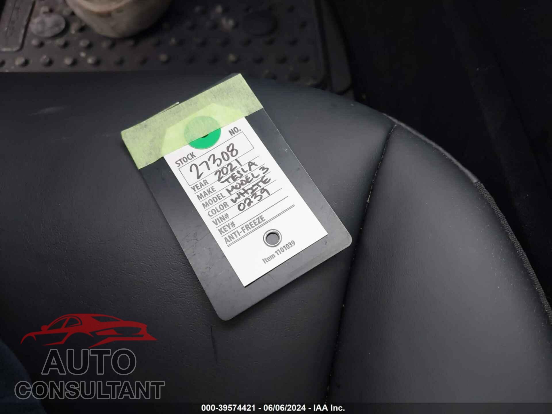 TESLA MODEL 3 2021 - 5YJ3E1EA0MF030239