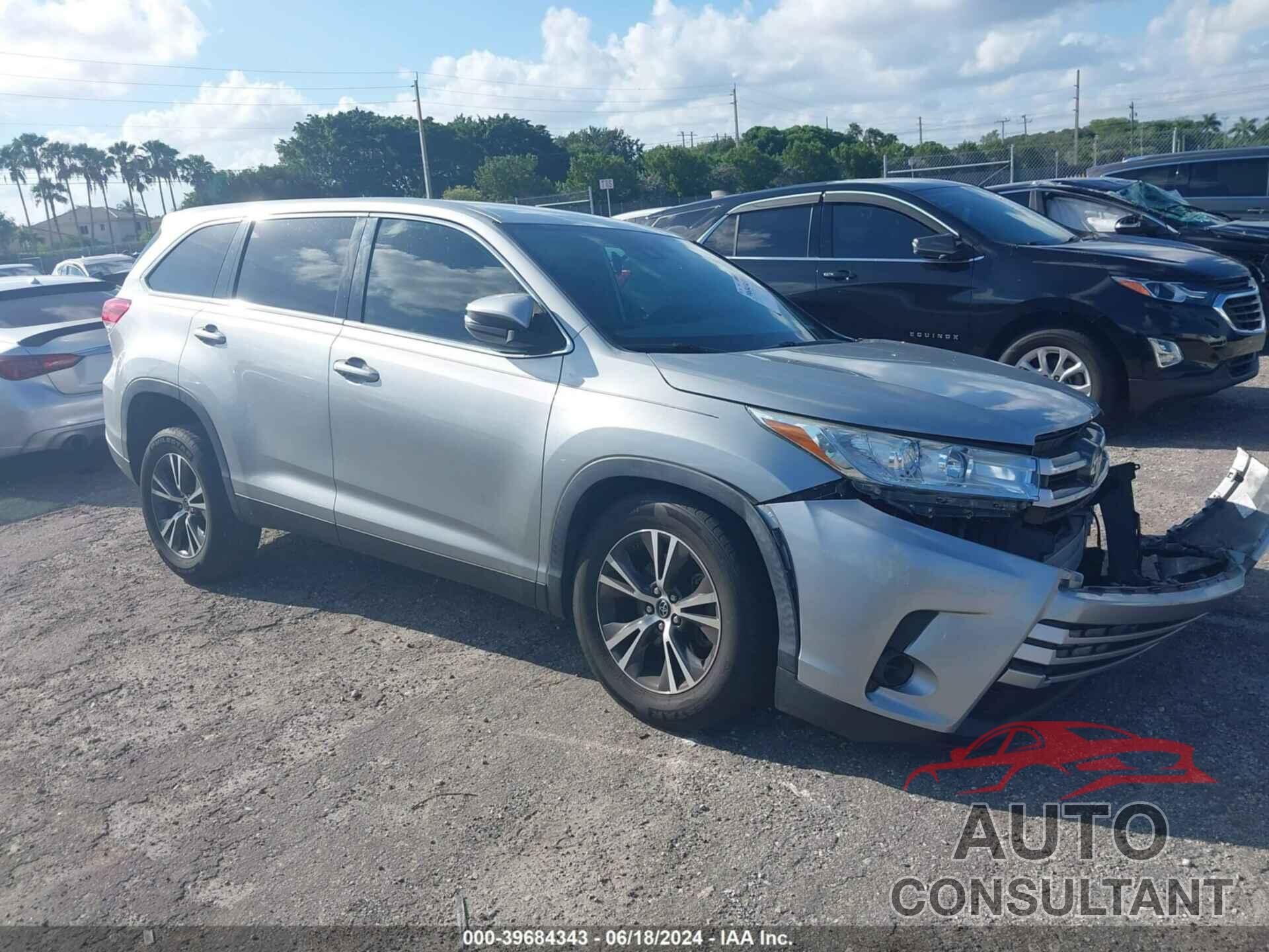 TOYOTA HIGHLANDER 2019 - 5TDZARFH2KS048380