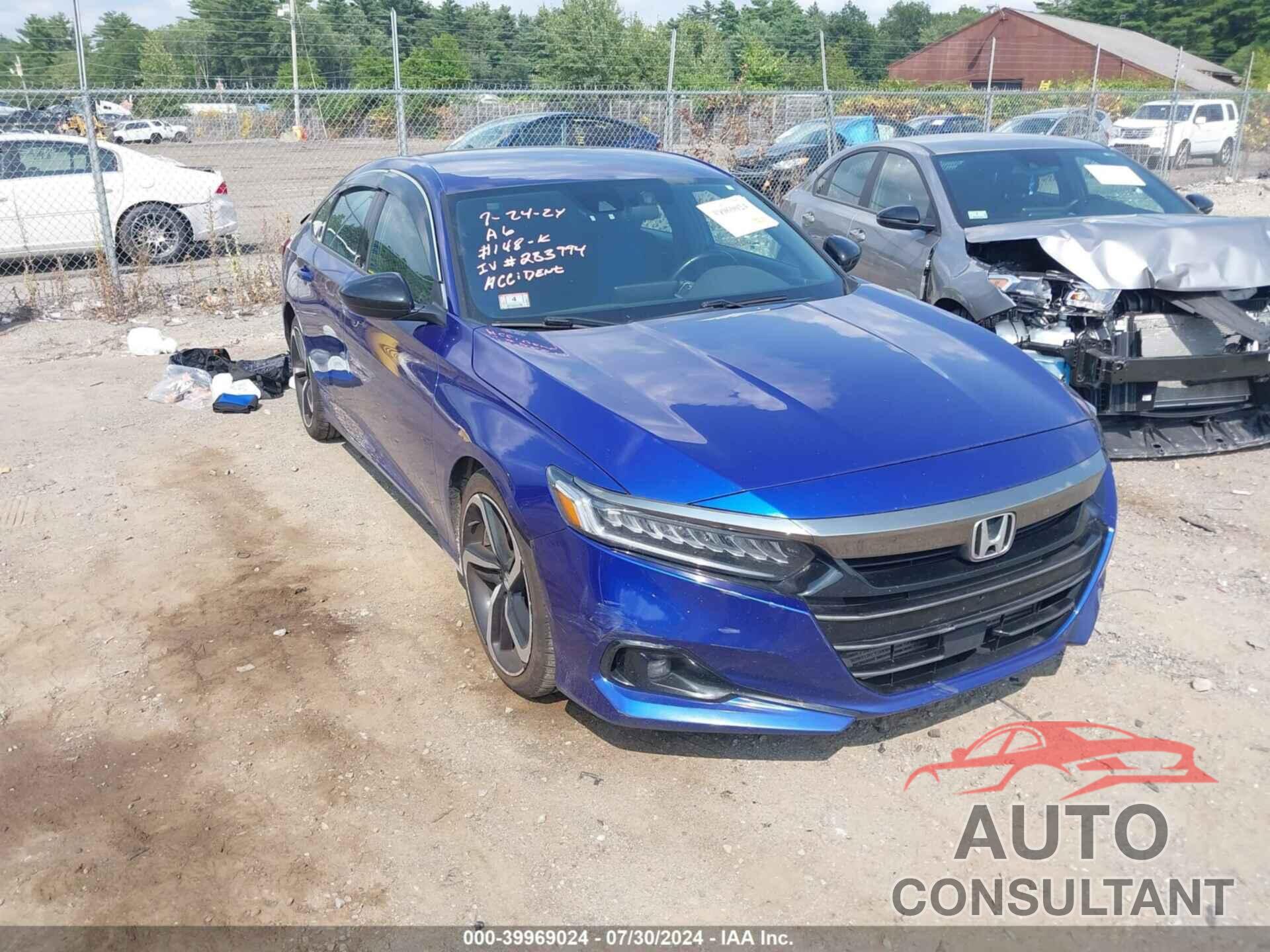 HONDA ACCORD 2021 - 1HGCV1F38MA019516