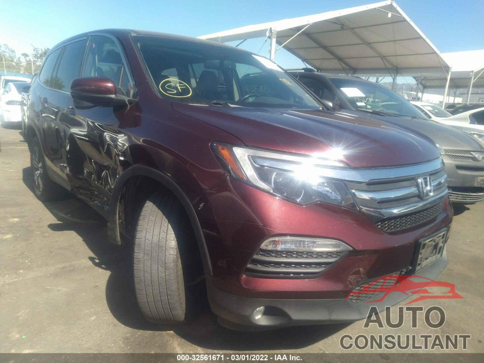 HONDA PILOT 2016 - 5FNYF5H57GB008333