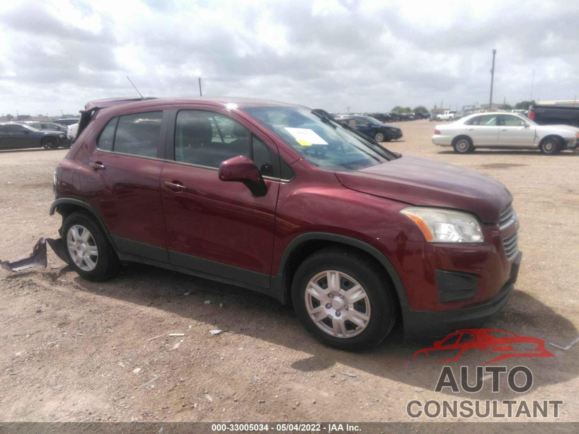 CHEVROLET TRAX 2016 - 3GNCJKSB3GL142805