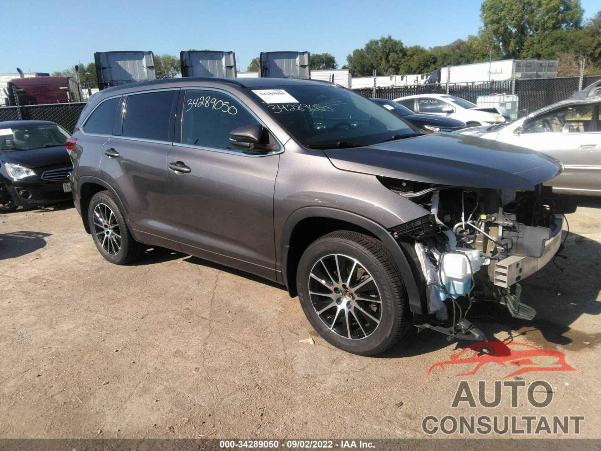 TOYOTA HIGHLANDER 2017 - 5TDJZRFH3HS469118