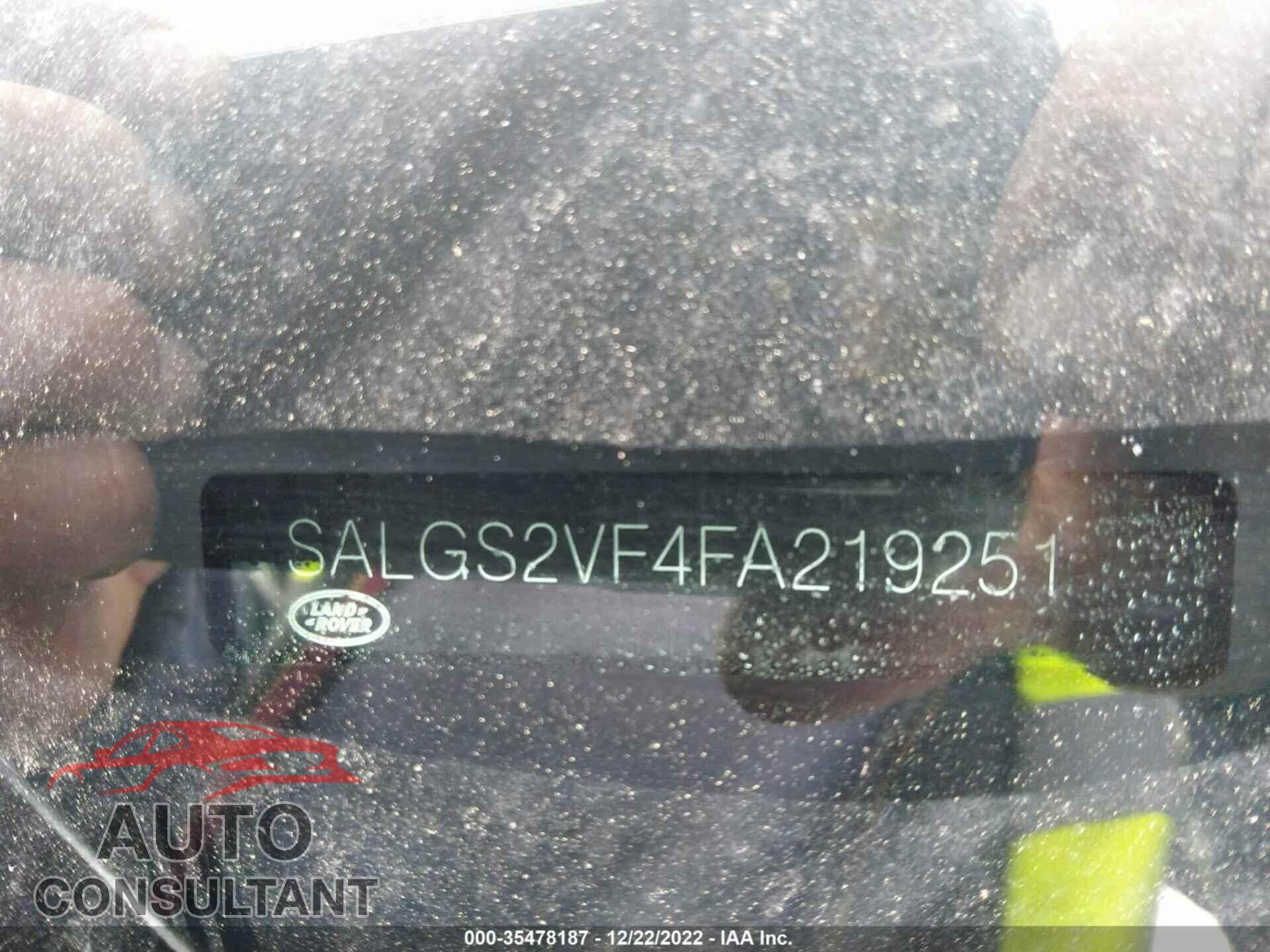 LAND ROVER RANGE ROVER 2015 - SALGS2VF4FA219251