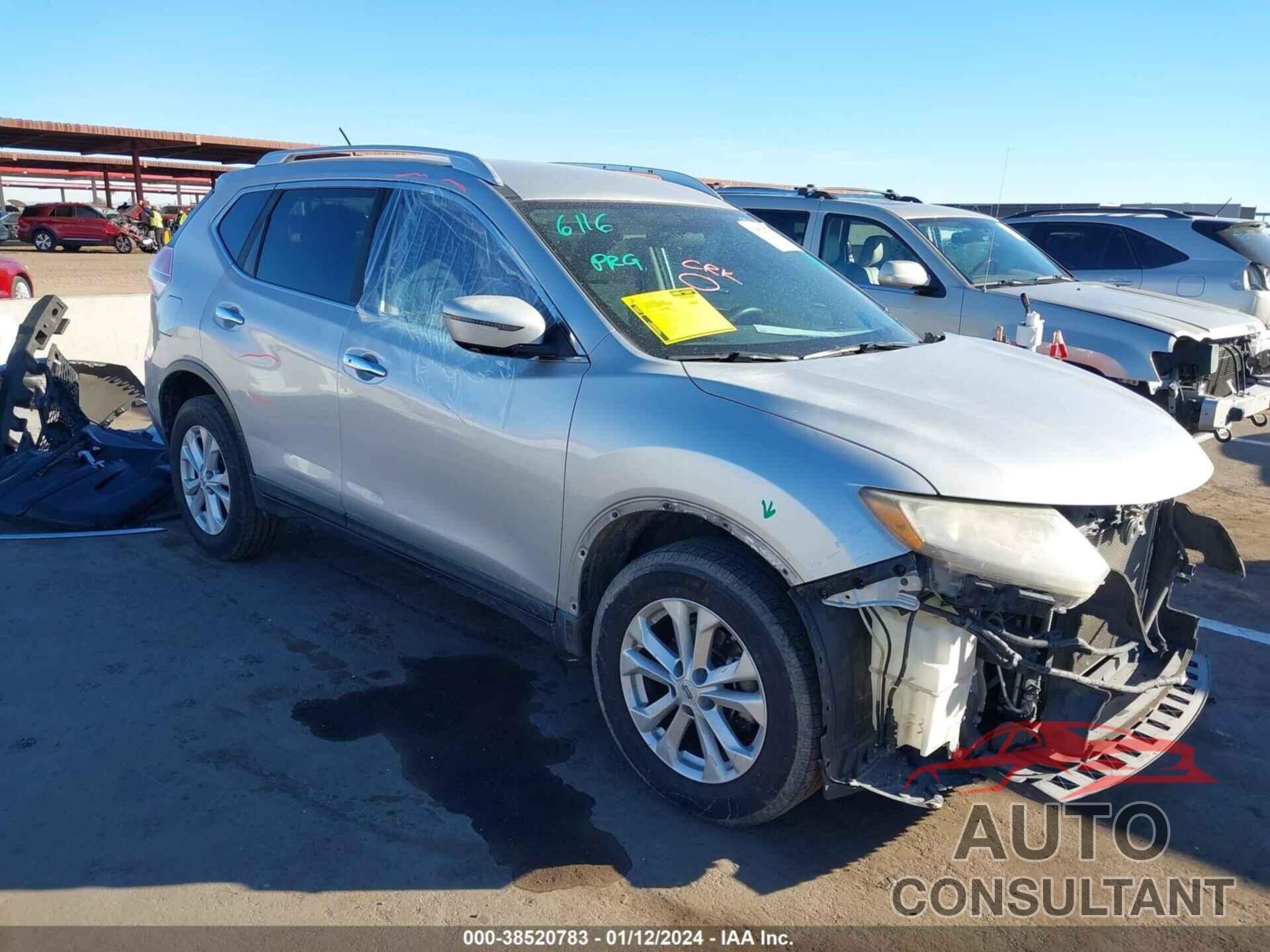 NISSAN ROGUE 2016 - KNMAT2MT9GP651754