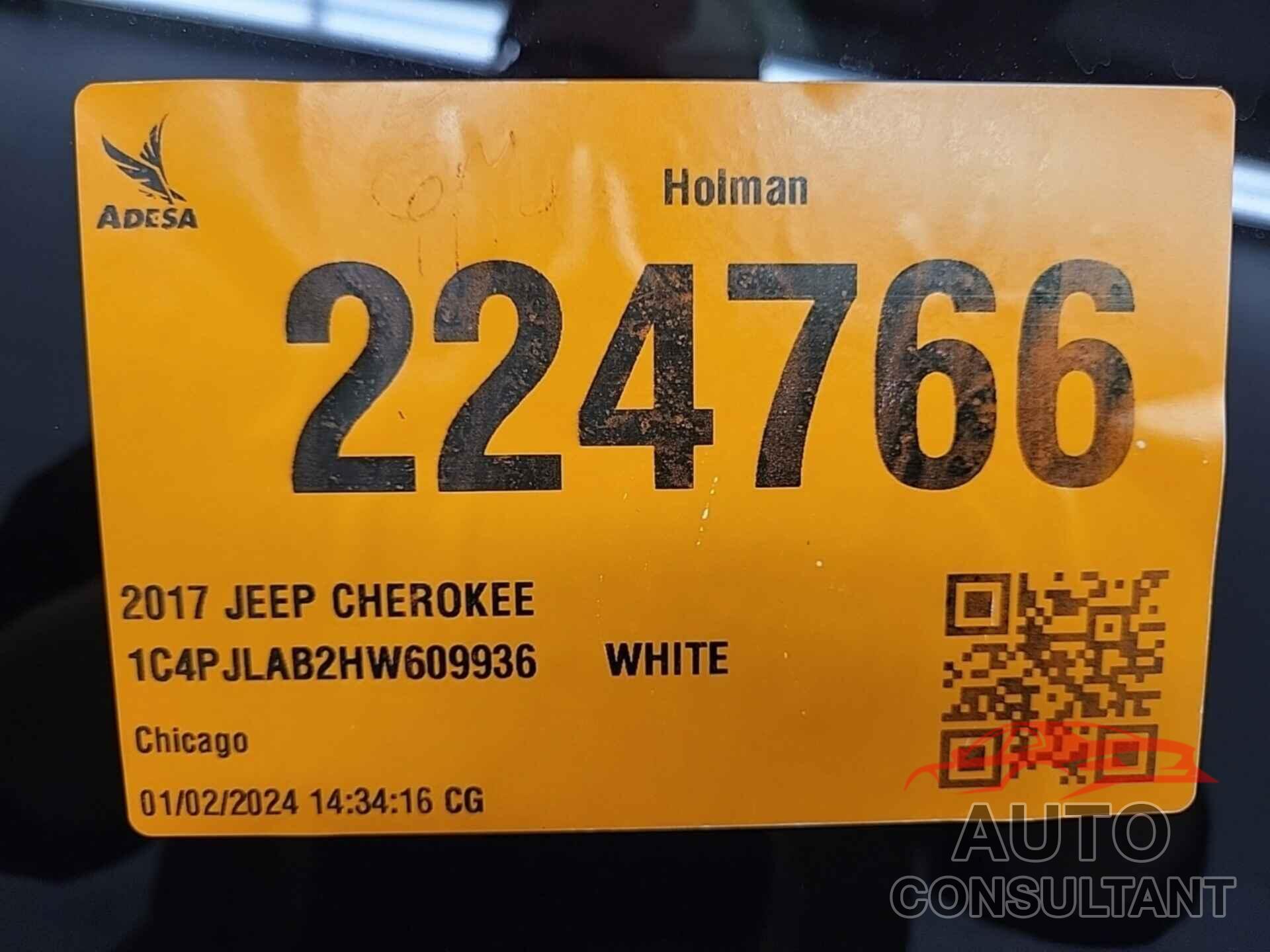 JEEP CHEROKEE 2017 - 1C4PJLAB2HW609936