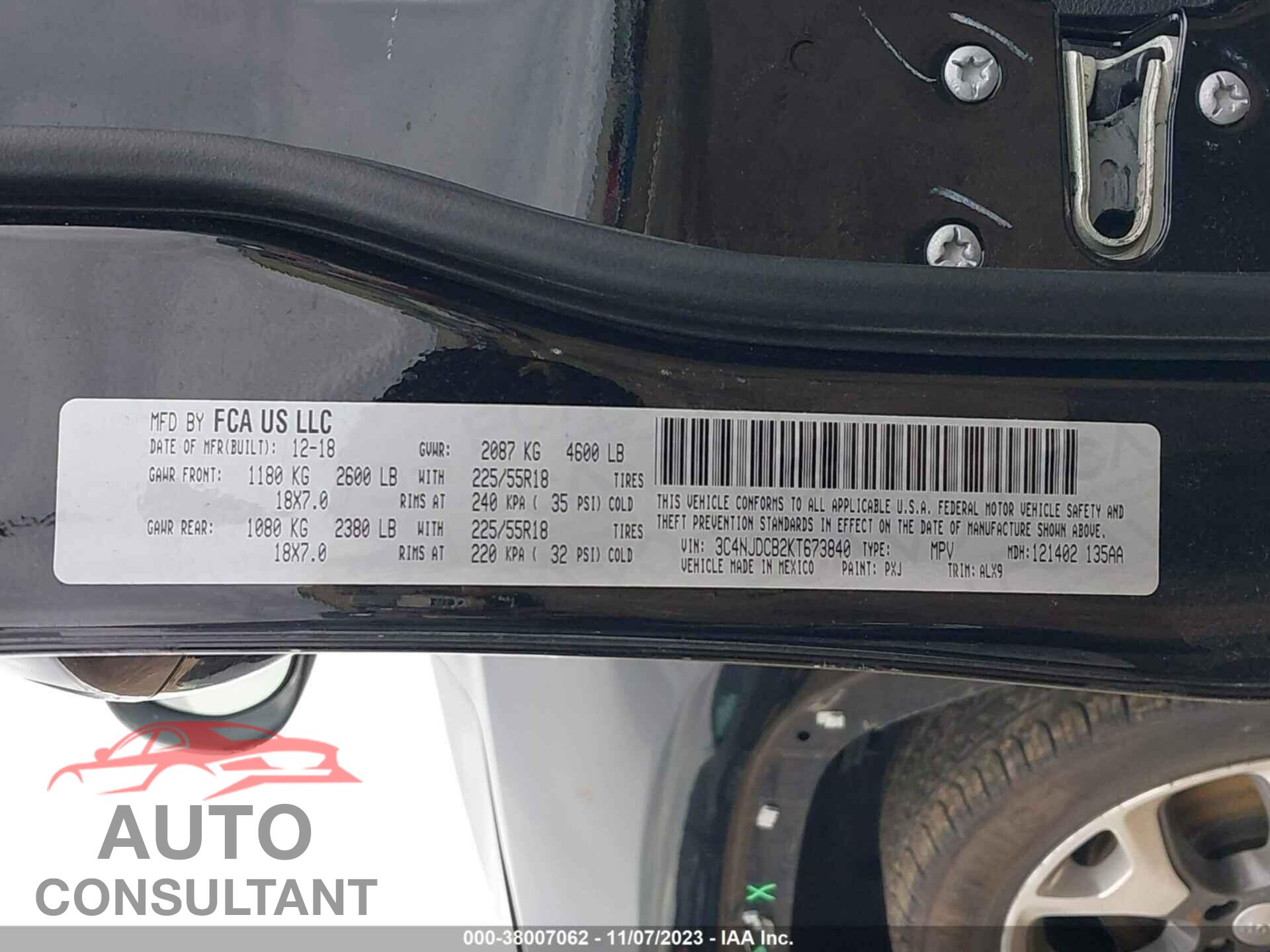 JEEP COMPASS 2019 - 3C4NJDCB2KT673840