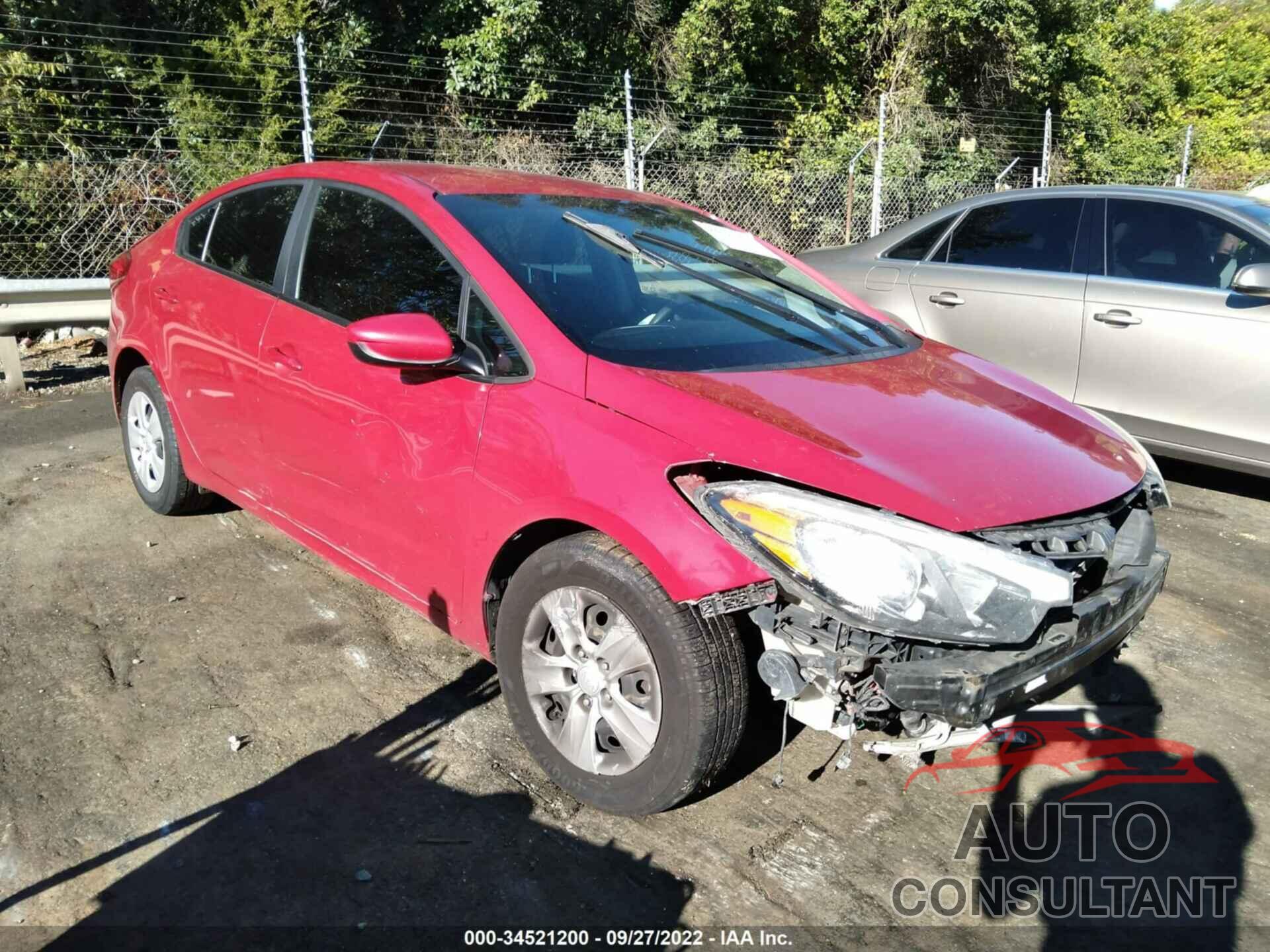 KIA FORTE 2016 - KNAFK4A67G5610809