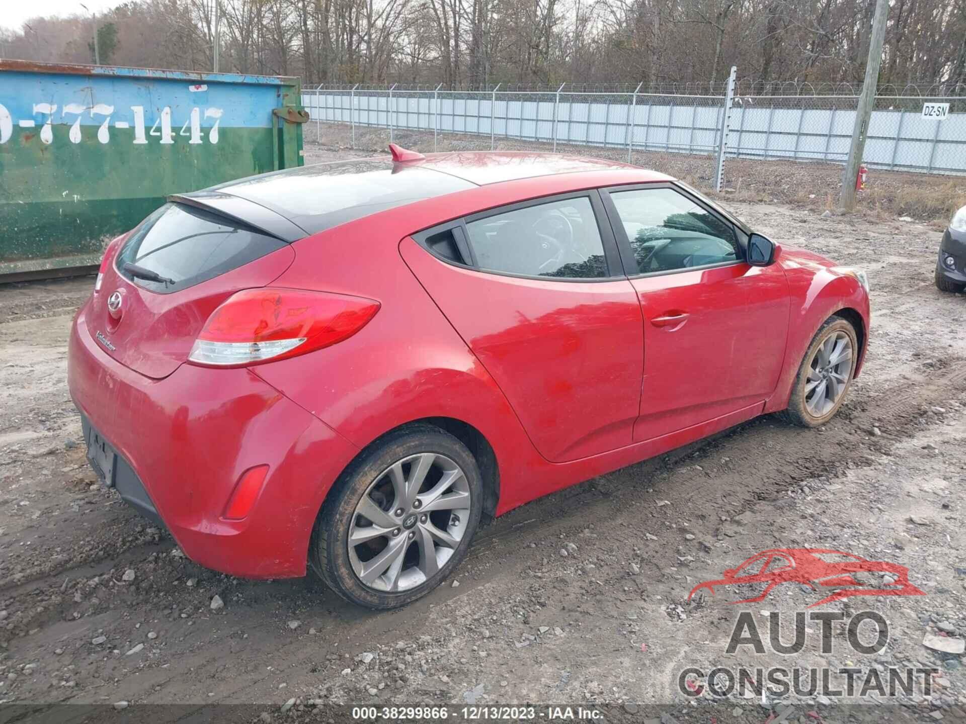 HYUNDAI VELOSTER 2017 - KMHTC6ADXHU309354