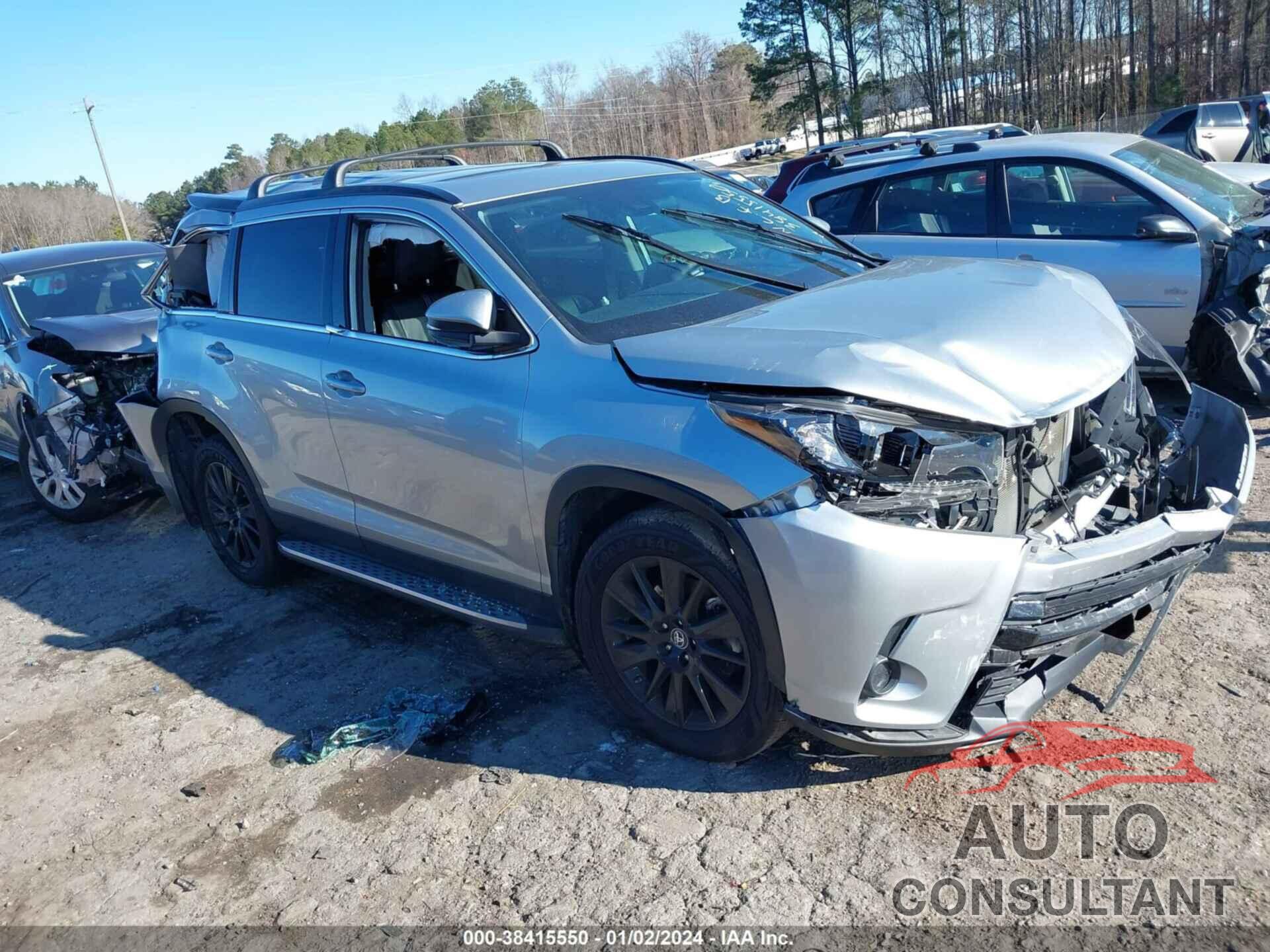 TOYOTA HIGHLANDER 2019 - 5TDJZRFH7KS624194