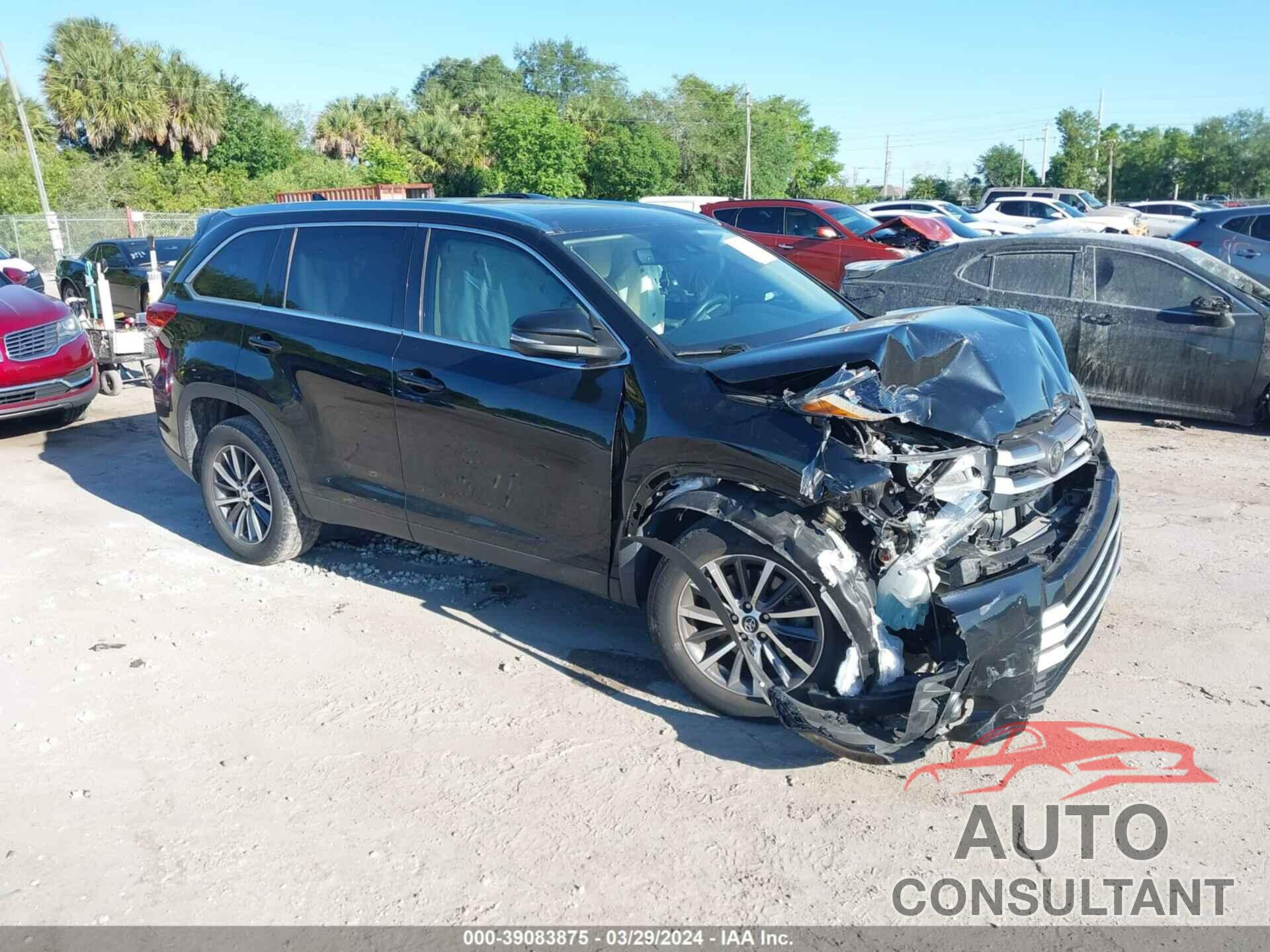 TOYOTA HIGHLANDER 2019 - 5TDKZRFH4KS308353