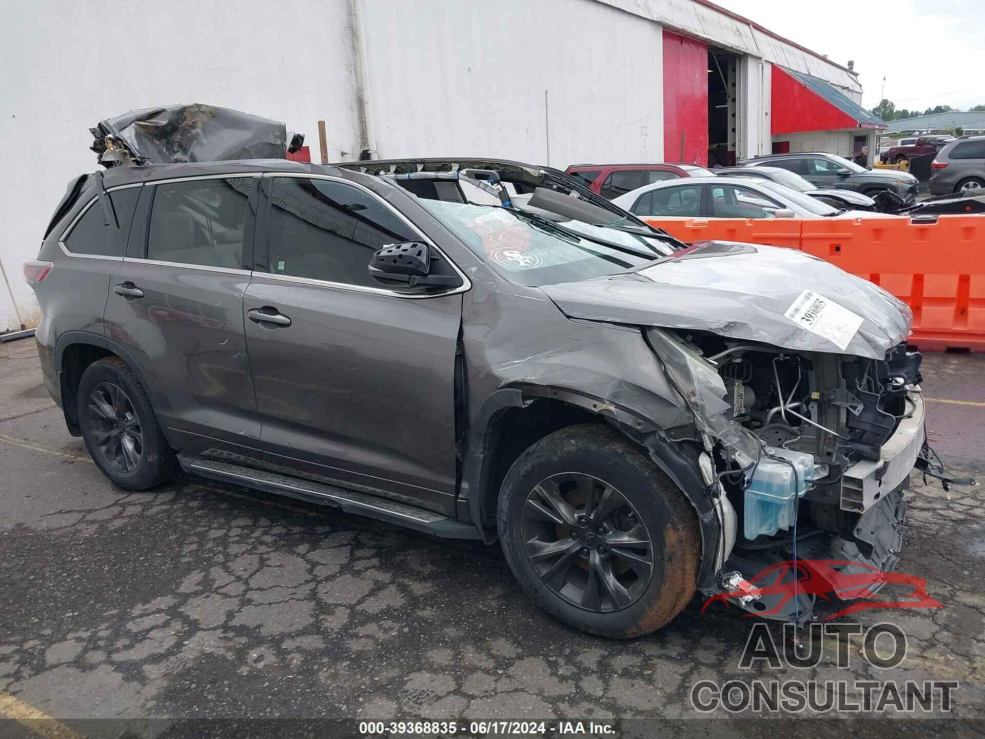 TOYOTA HIGHLANDER 2016 - 5TDBKRFH2GS354503