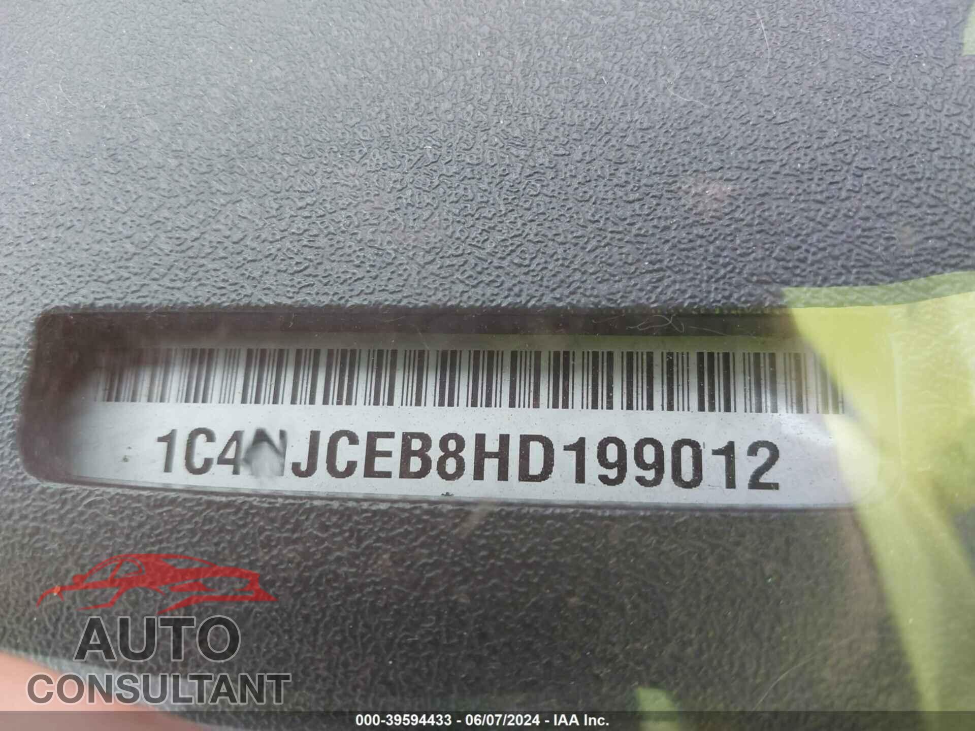 JEEP COMPASS 2017 - 1C4NJCEB8HD199012