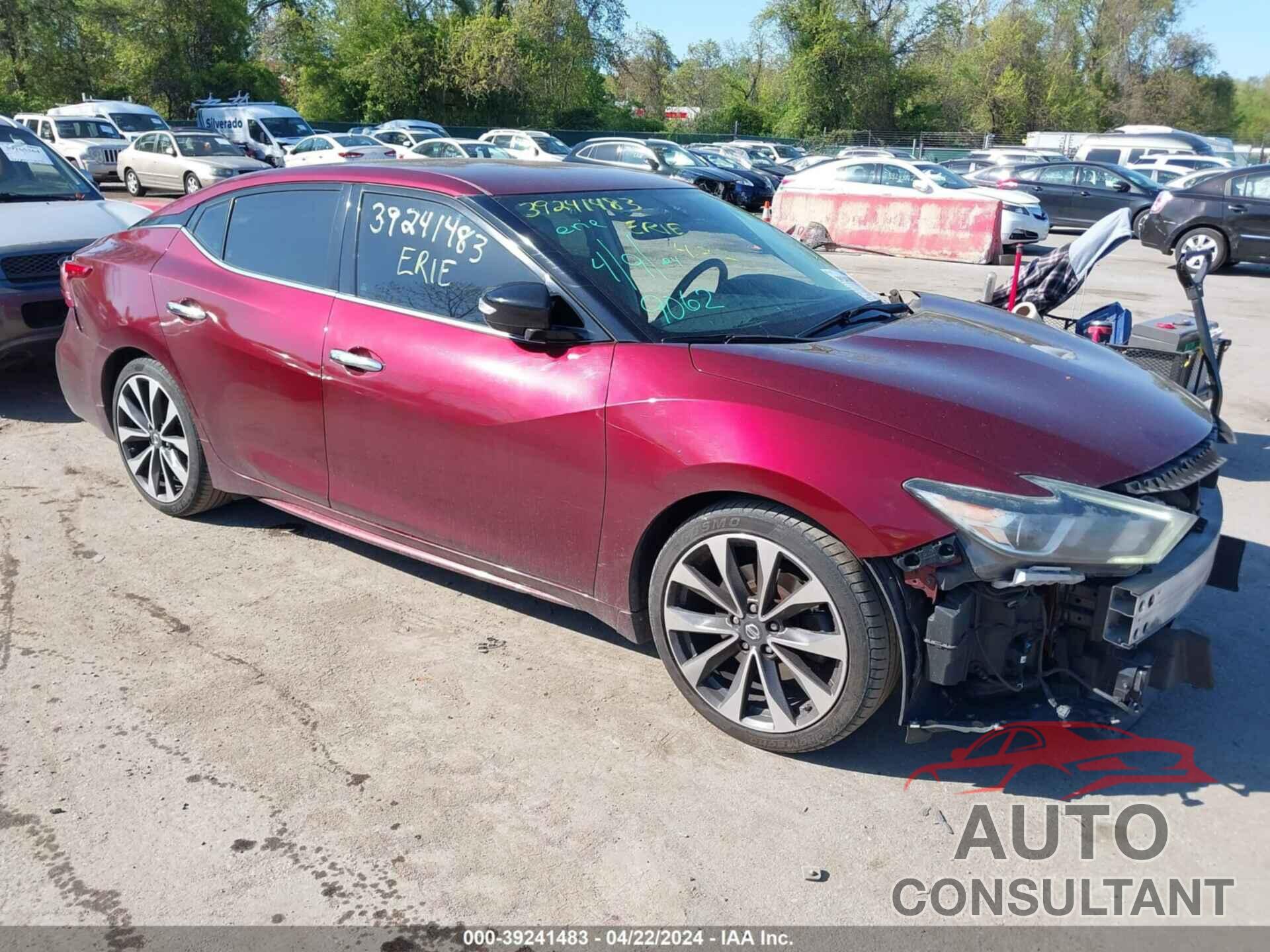 NISSAN MAXIMA 2016 - 1N4AA6AP3GC380076