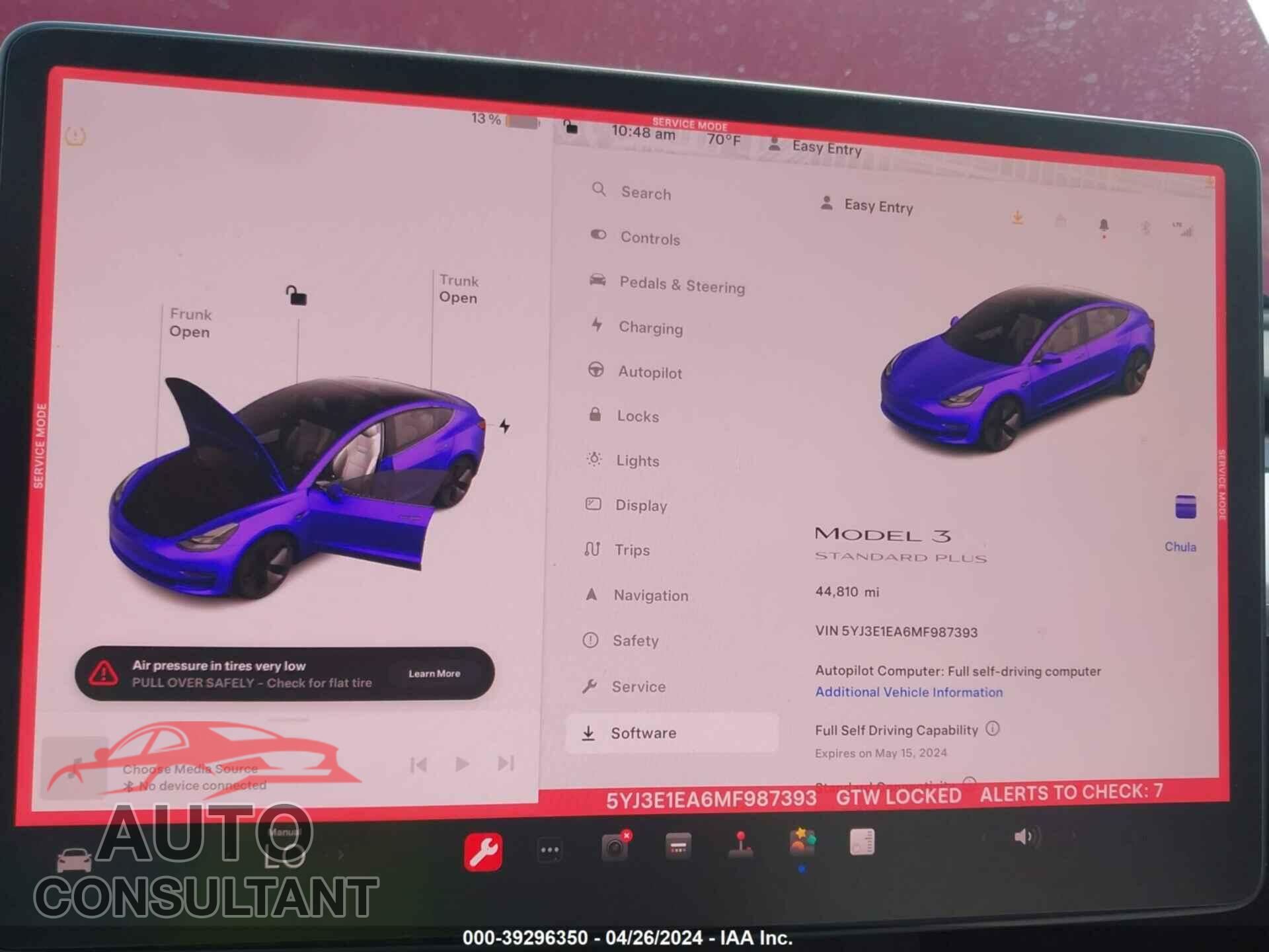 TESLA MODEL 3 2021 - 5YJ3E1EA6MF987393