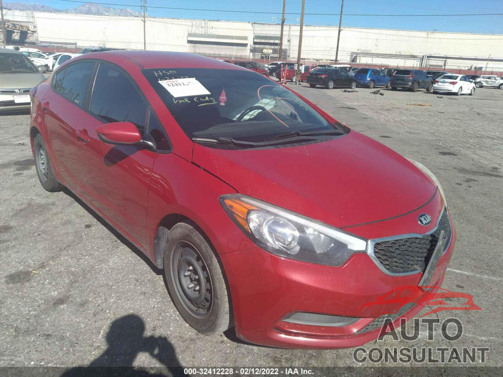 KIA FORTE 2016 - KNAFK4A64G5609309