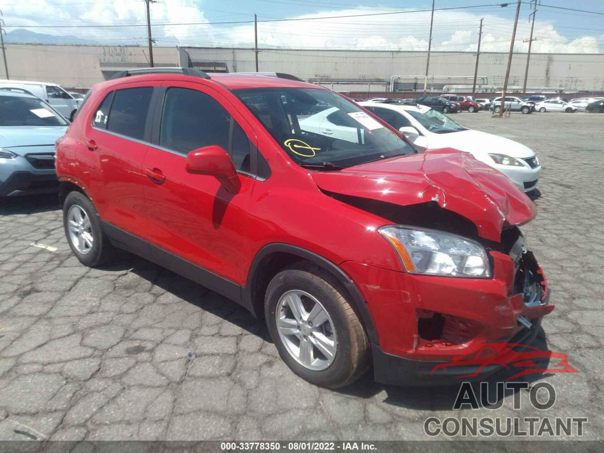 CHEVROLET TRAX 2016 - KL7CJLSB9GB652945