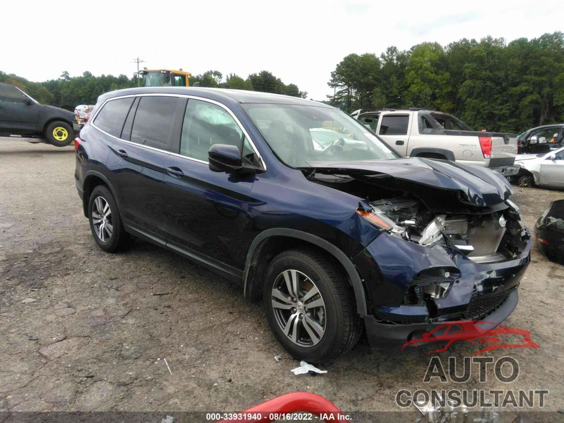 HONDA PILOT 2017 - 5FNYF6H62HB087975