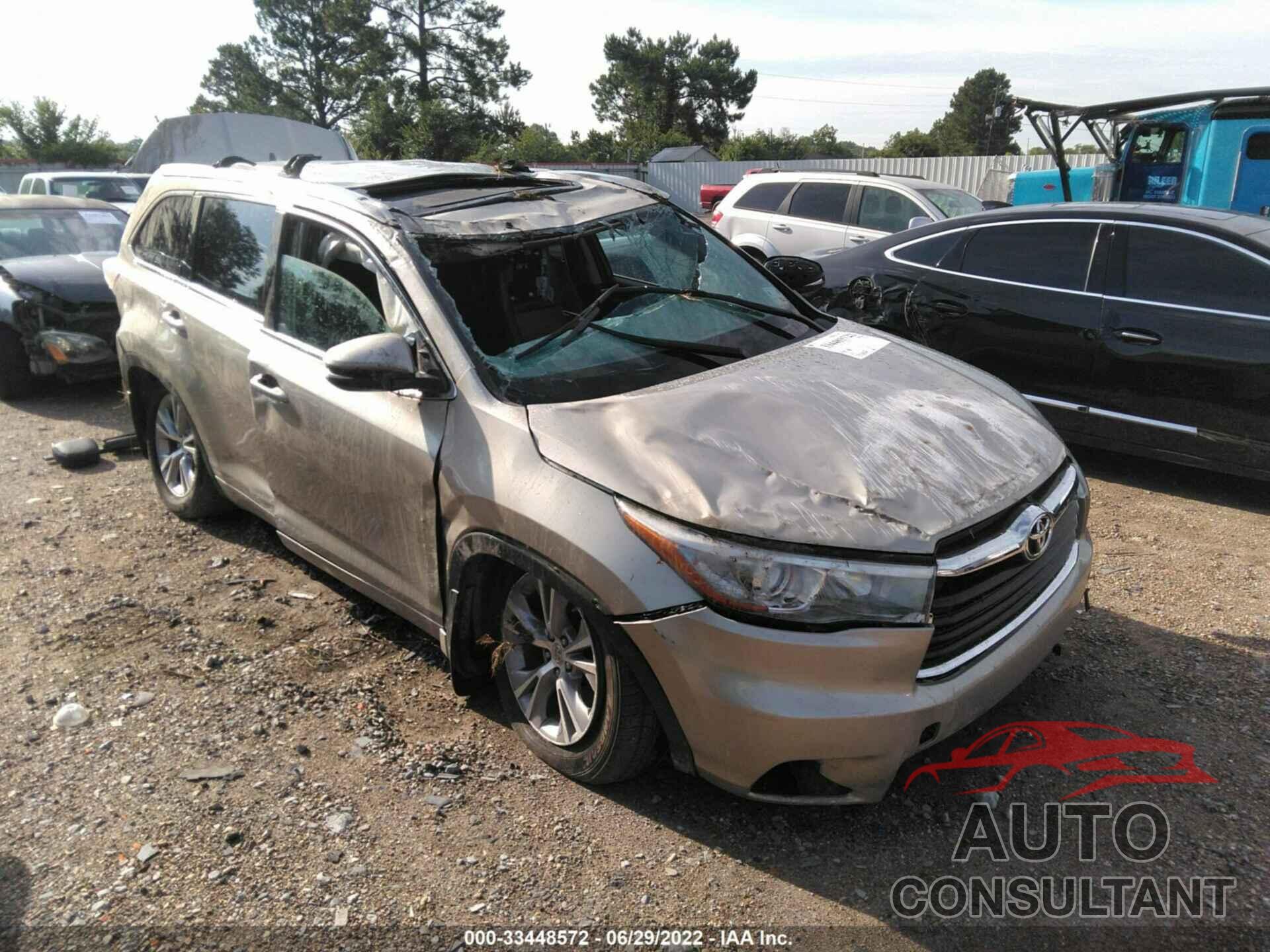 TOYOTA HIGHLANDER 2015 - 5TDKKRFH9FS038286