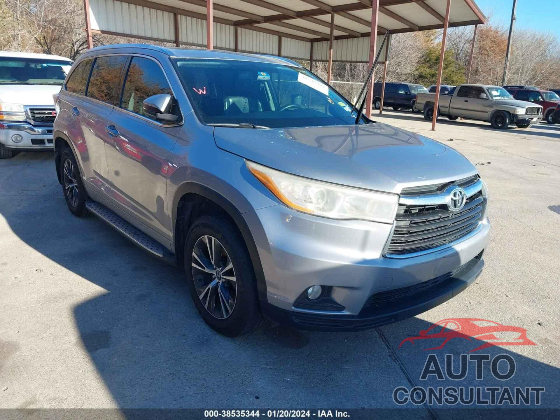 TOYOTA HIGHLANDER 2016 - 5TDKKRFH7GS503410