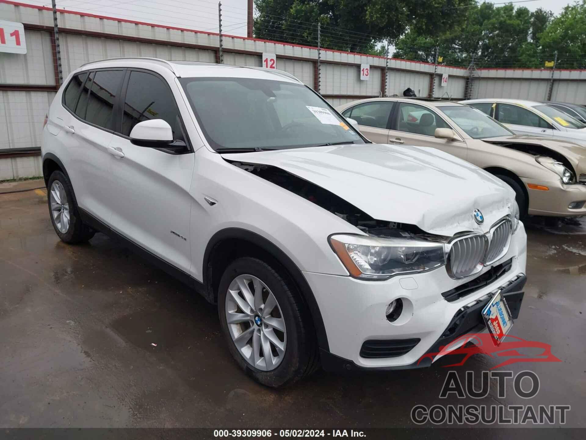 BMW X3 2016 - 5UXWX9C51G0D89826