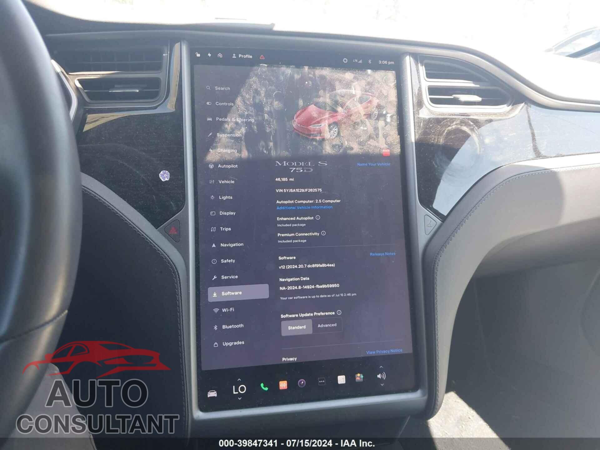 TESLA MODEL S 2018 - 5YJSA1E29JF262575