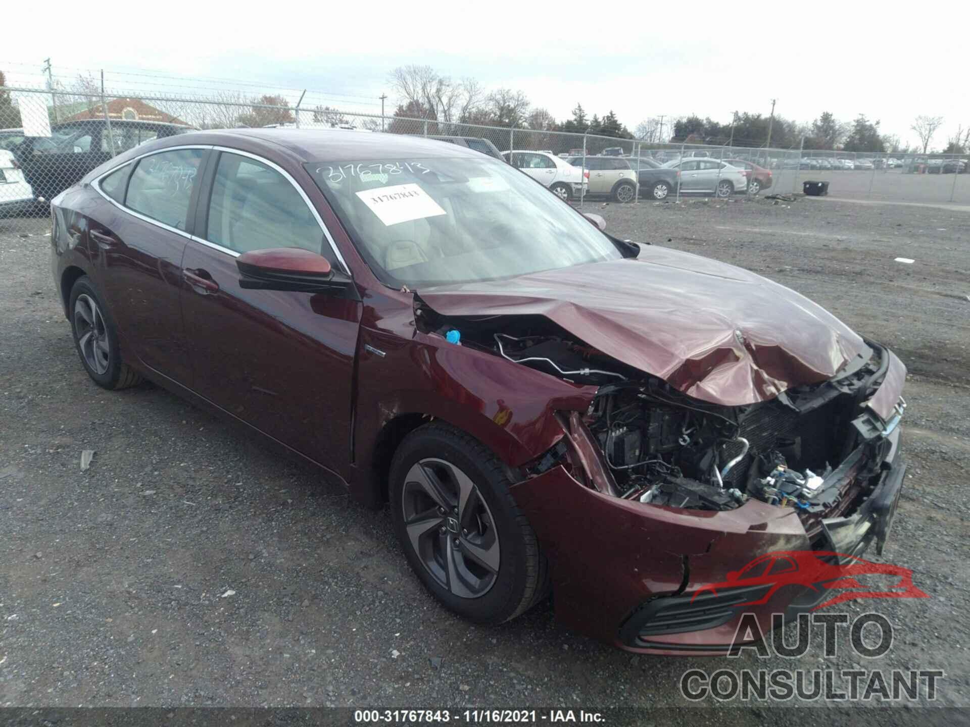 HONDA INSIGHT 2019 - 19XZE4F54KE016506