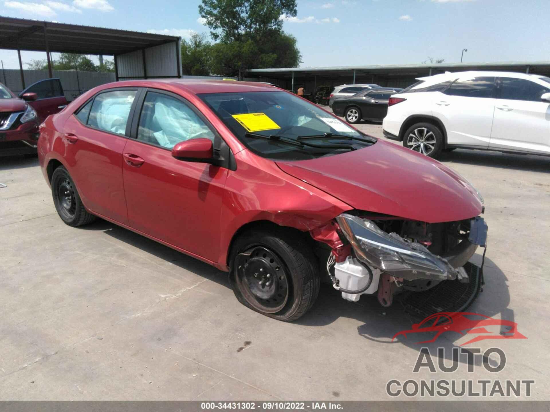 TOYOTA COROLLA 2018 - 5YFBURHE0JP744741