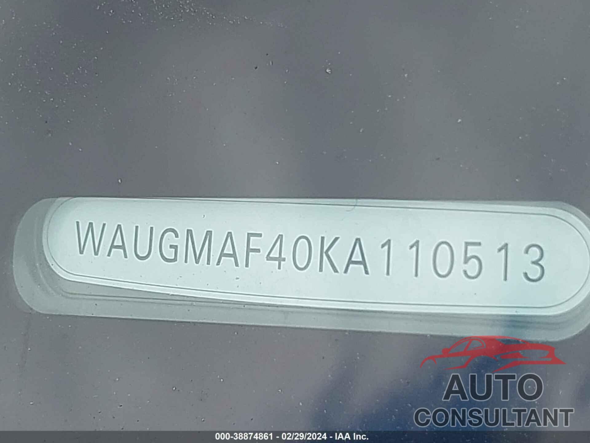 AUDI A4 2019 - WAUGMAF40KA110513