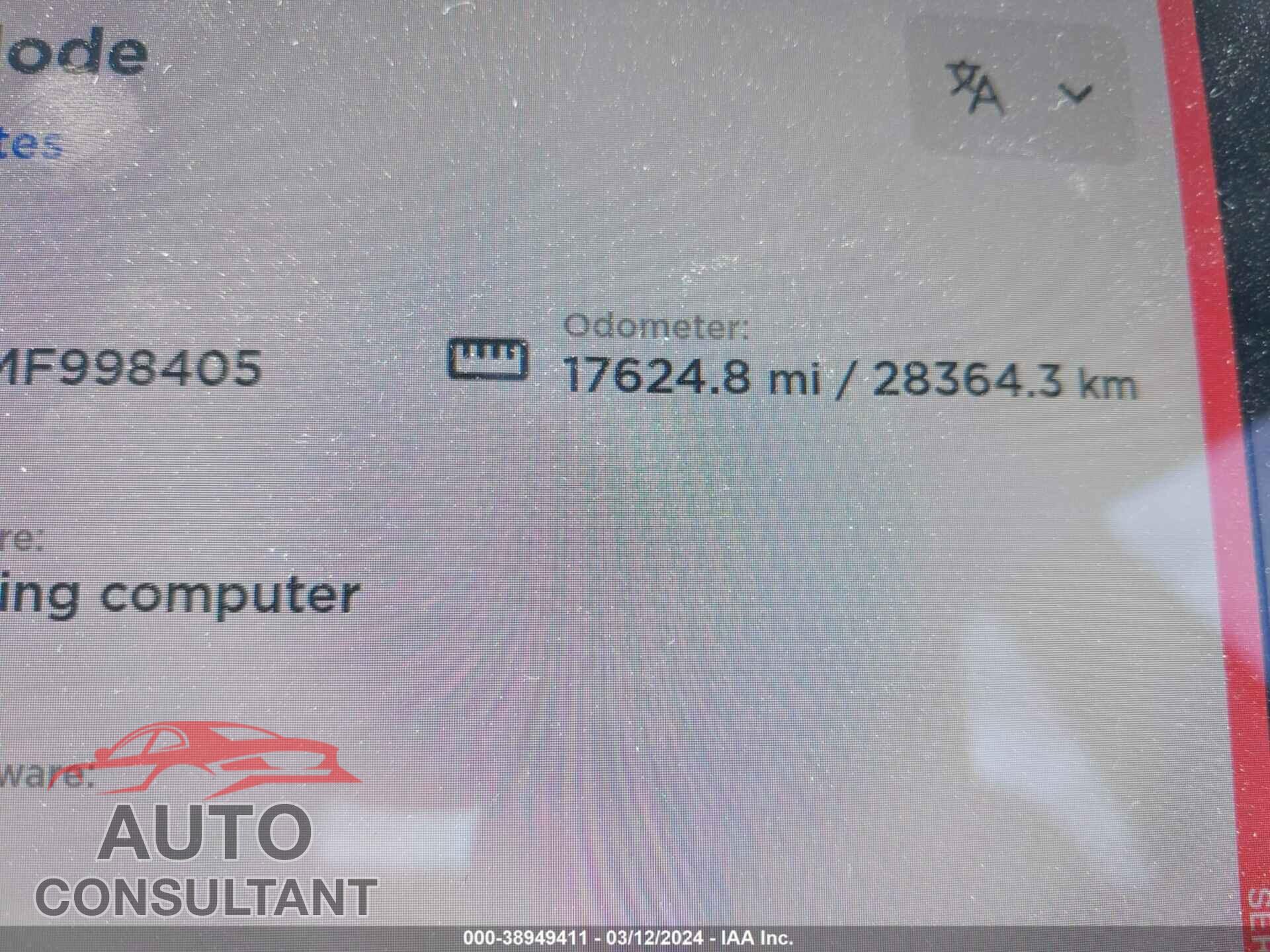 TESLA MODEL 3 2021 - 5YJ3E1EA9MF998405