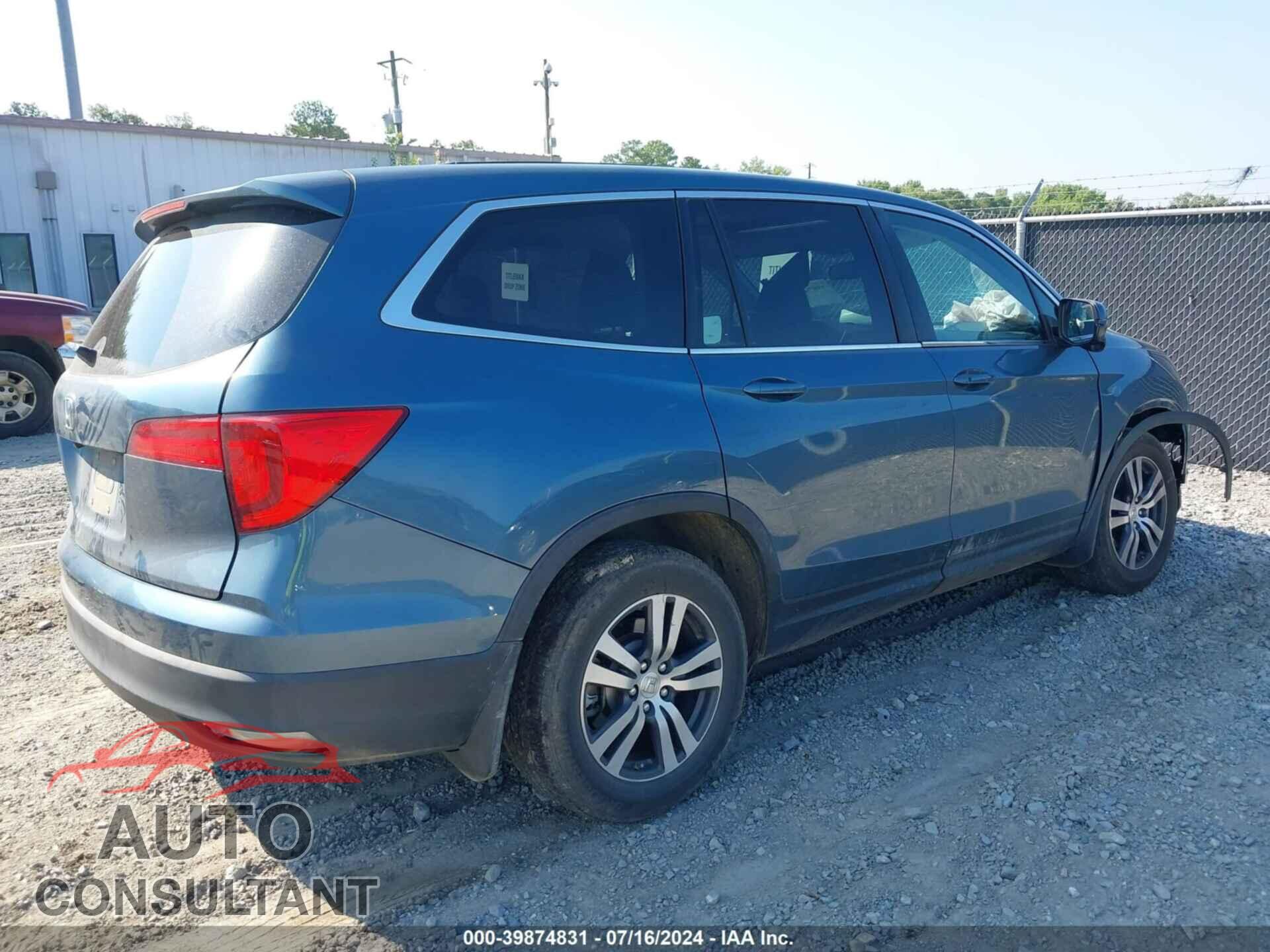 HONDA PILOT 2016 - 5FNYF5H54GB016275