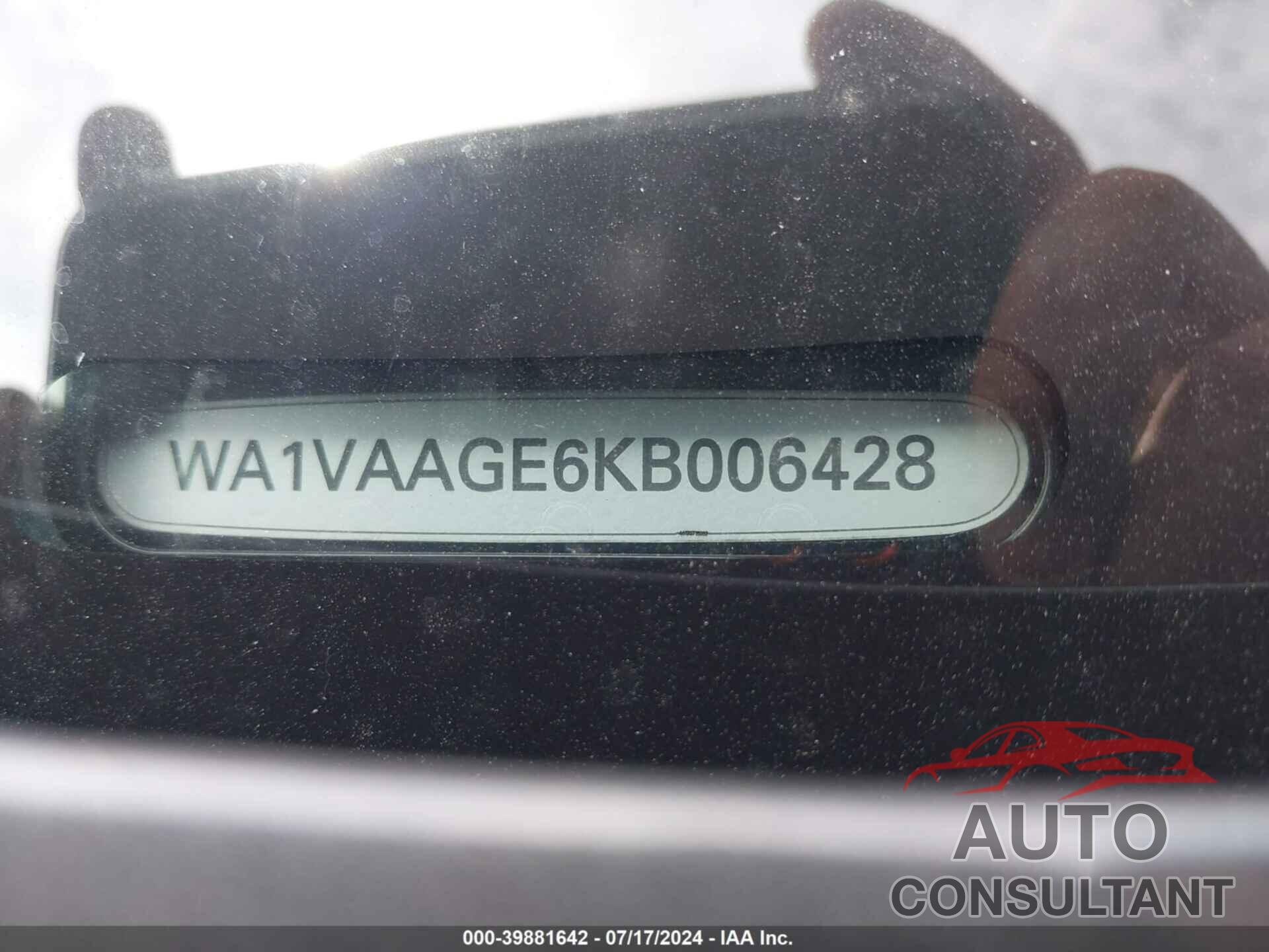 AUDI E-TRON 2019 - WA1VAAGE6KB006428