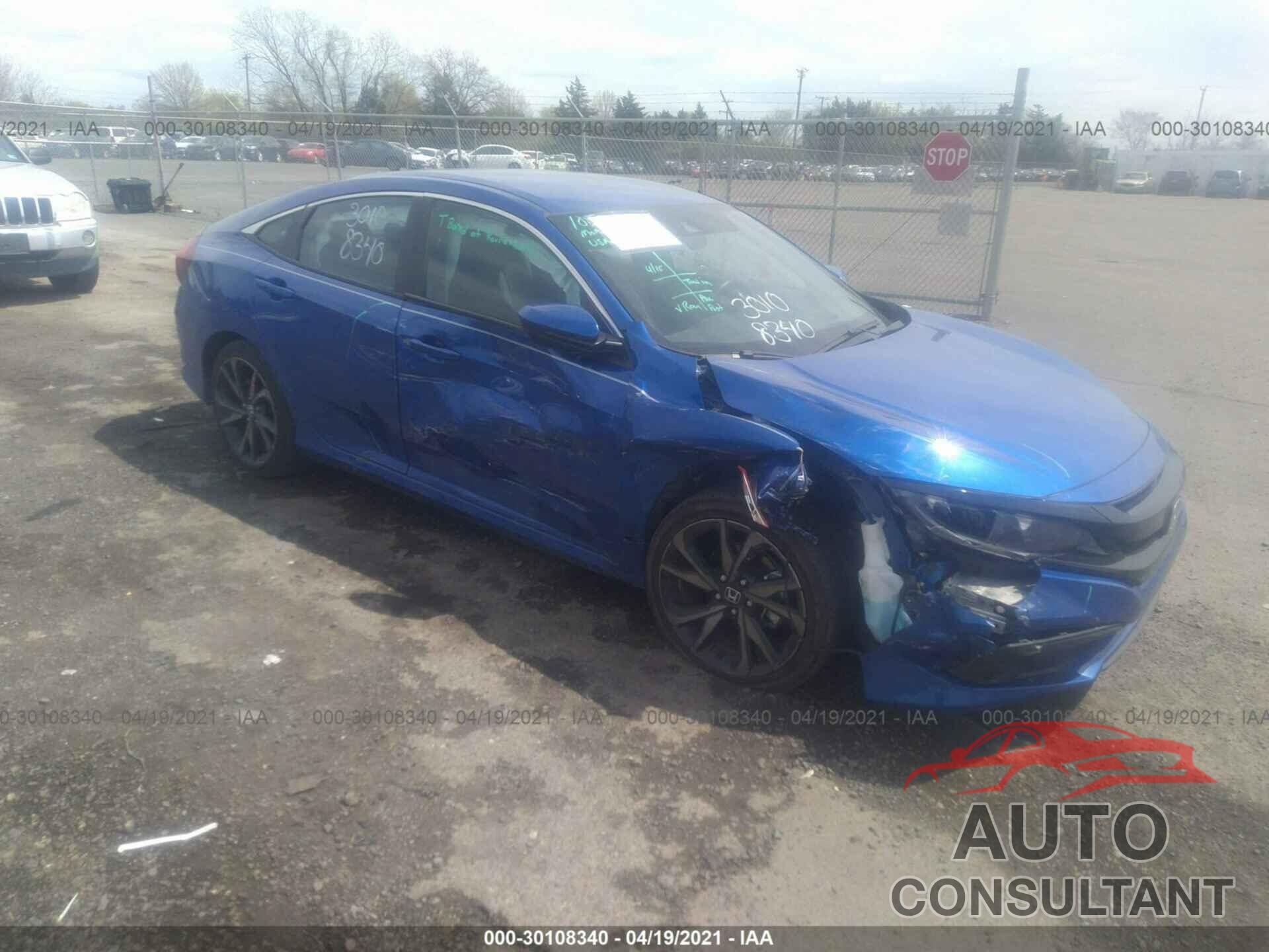 HONDA CIVIC SEDAN 2019 - 2HGFC2F82KH543649