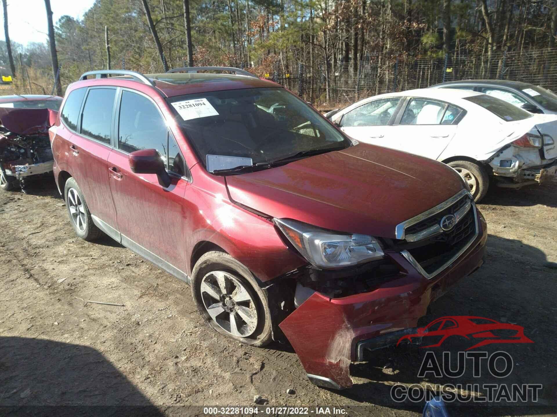 SUBARU FORESTER 2018 - JF2SJAGC7JH487892