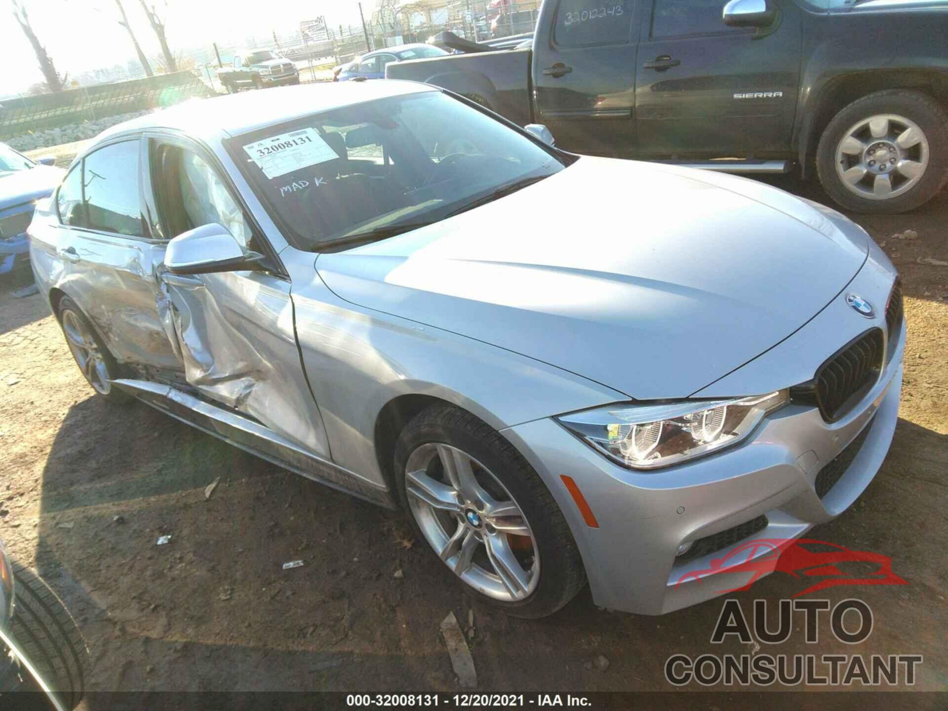 BMW 3 SERIES 2017 - WBA8D9G39HNU62855