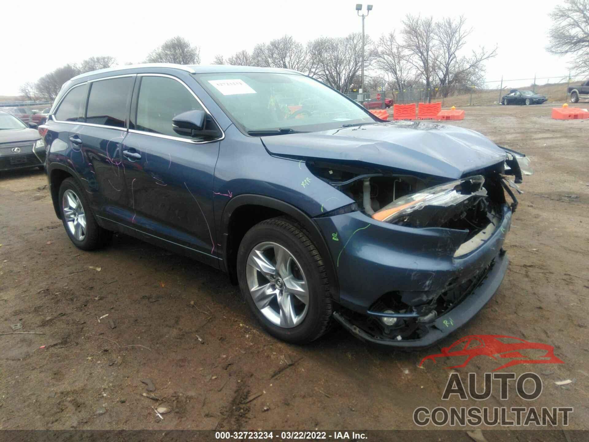 TOYOTA HIGHLANDER 2016 - 5TDDKRFH2GS246309
