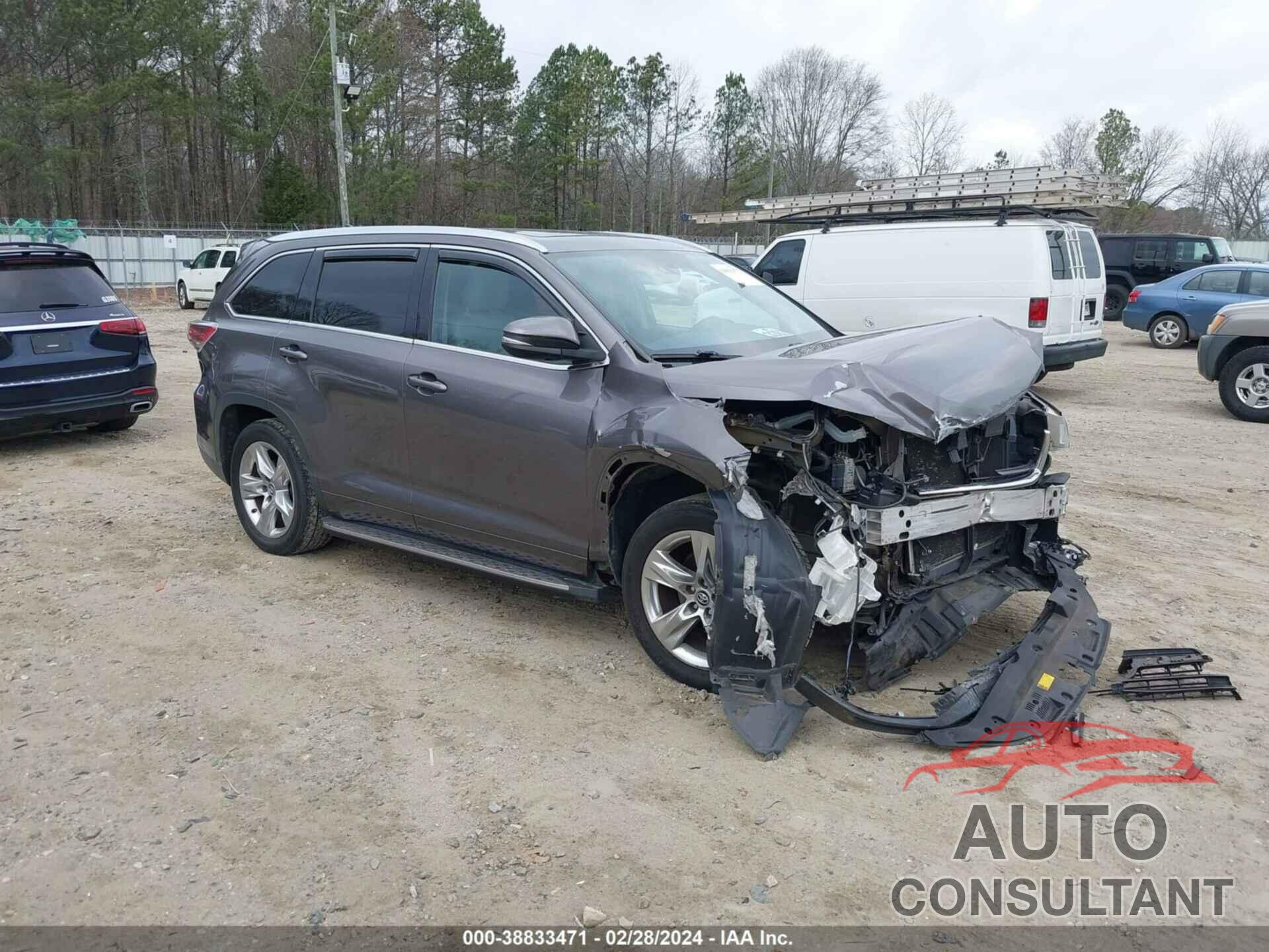 TOYOTA HIGHLANDER 2016 - 5TDYKRFH3GS180340