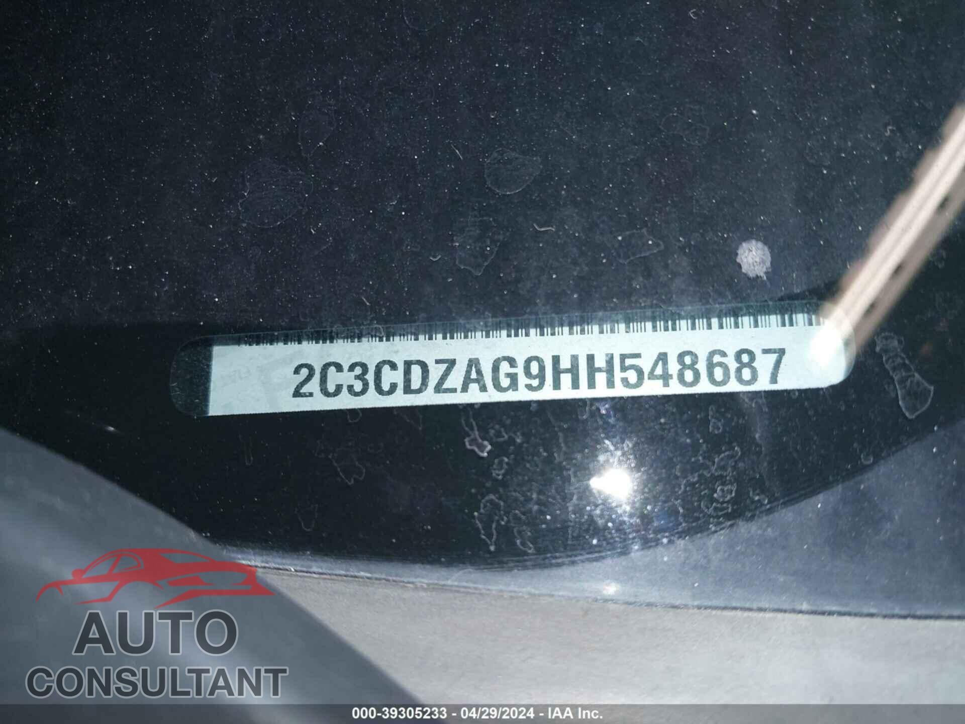 DODGE CHALLENGER 2017 - 2C3CDZAG9HH548687