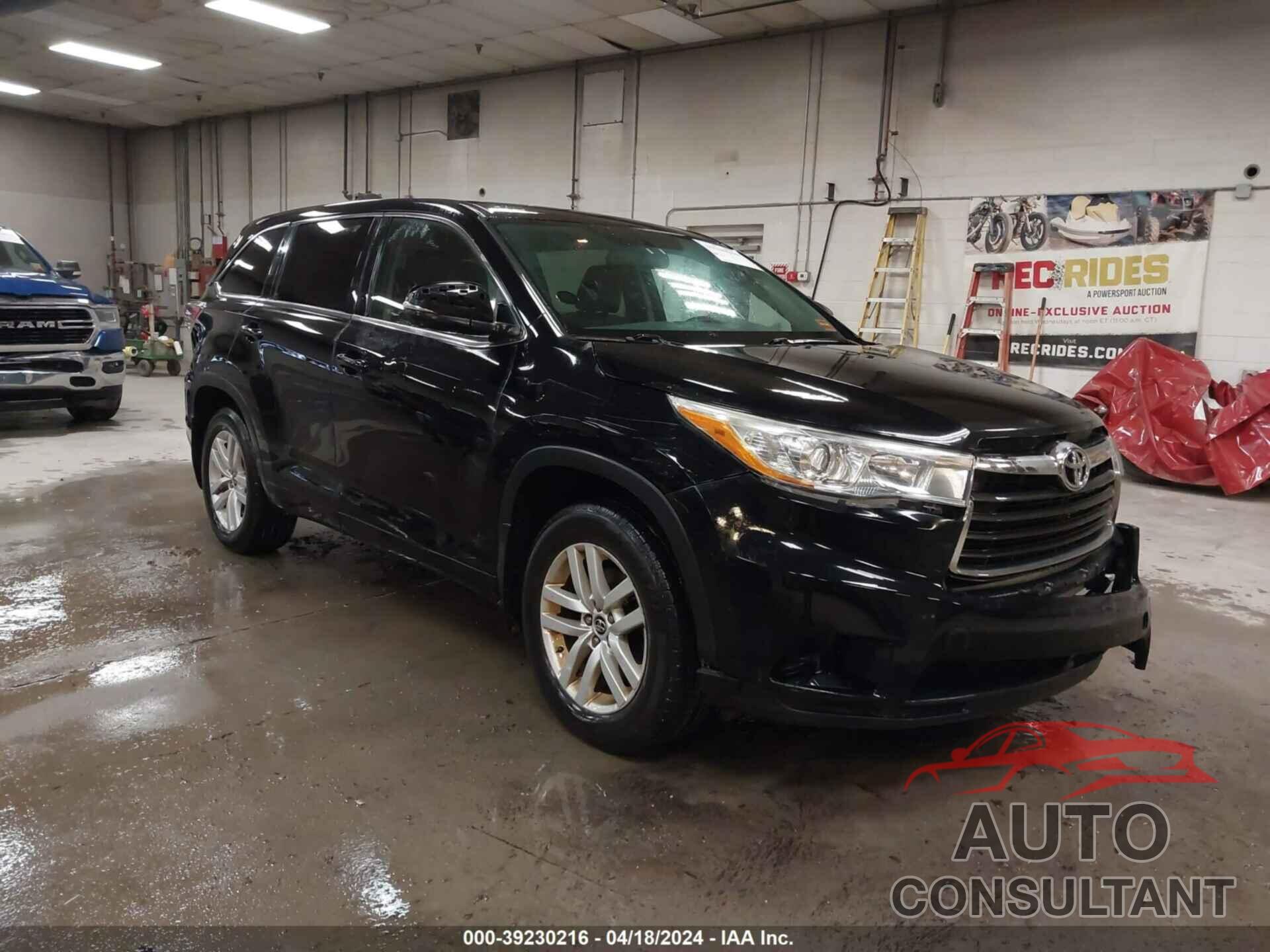 TOYOTA HIGHLANDER 2016 - 5TDBKRFH6GS257157