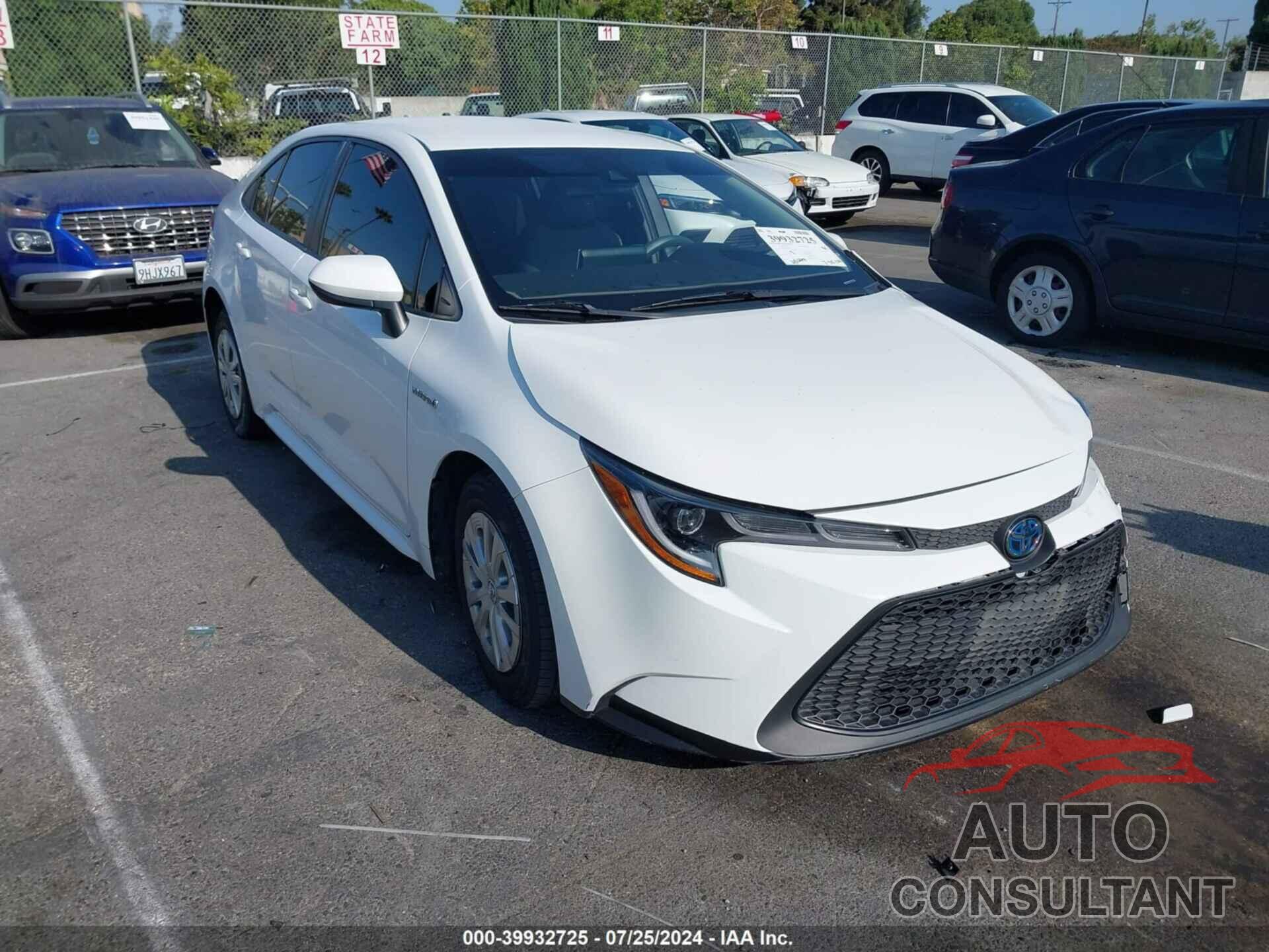 TOYOTA COROLLA 2021 - JTDEAMDE5MJ020549