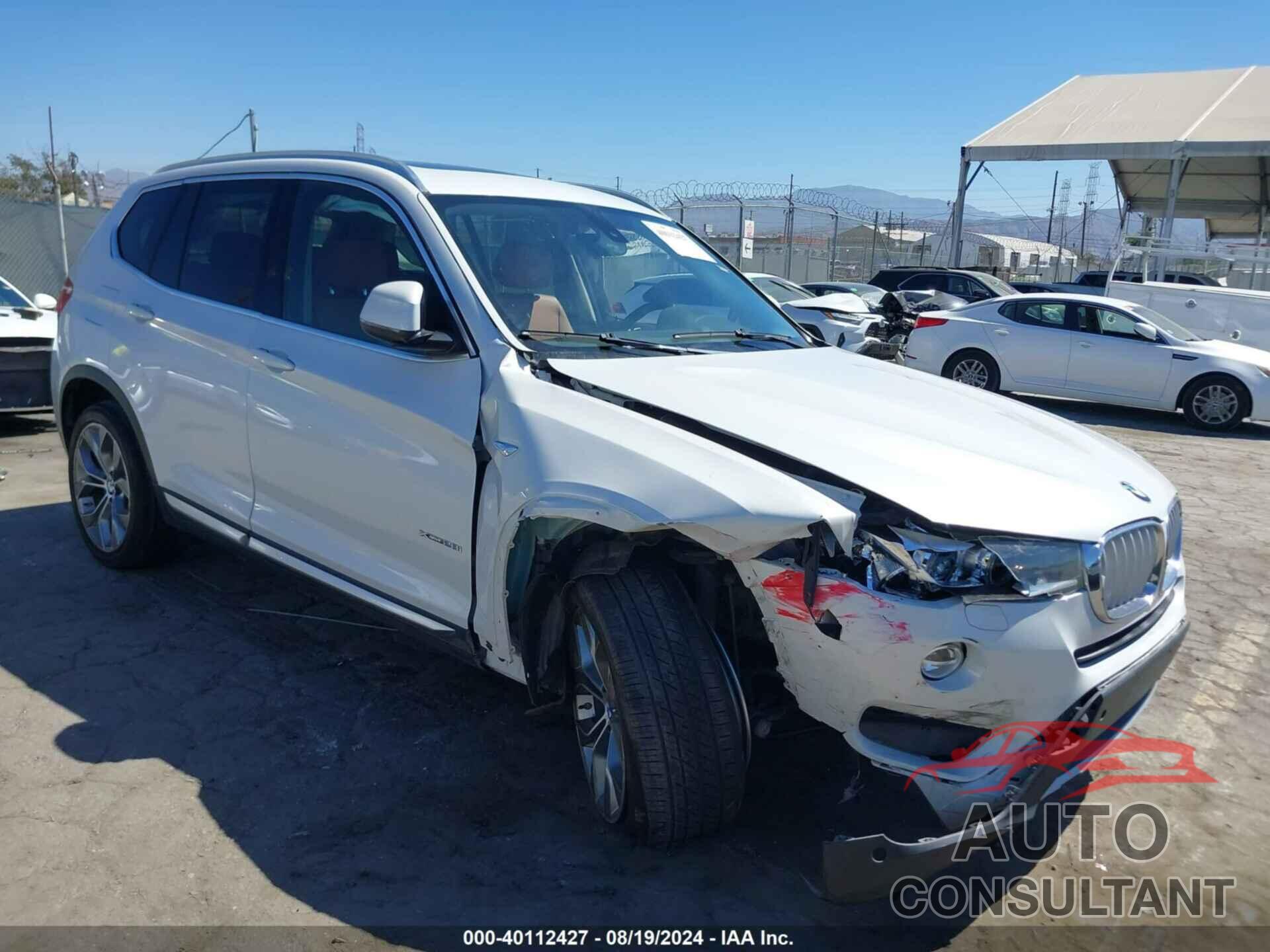 BMW X3 2016 - 5UXWX9C58G0D77656