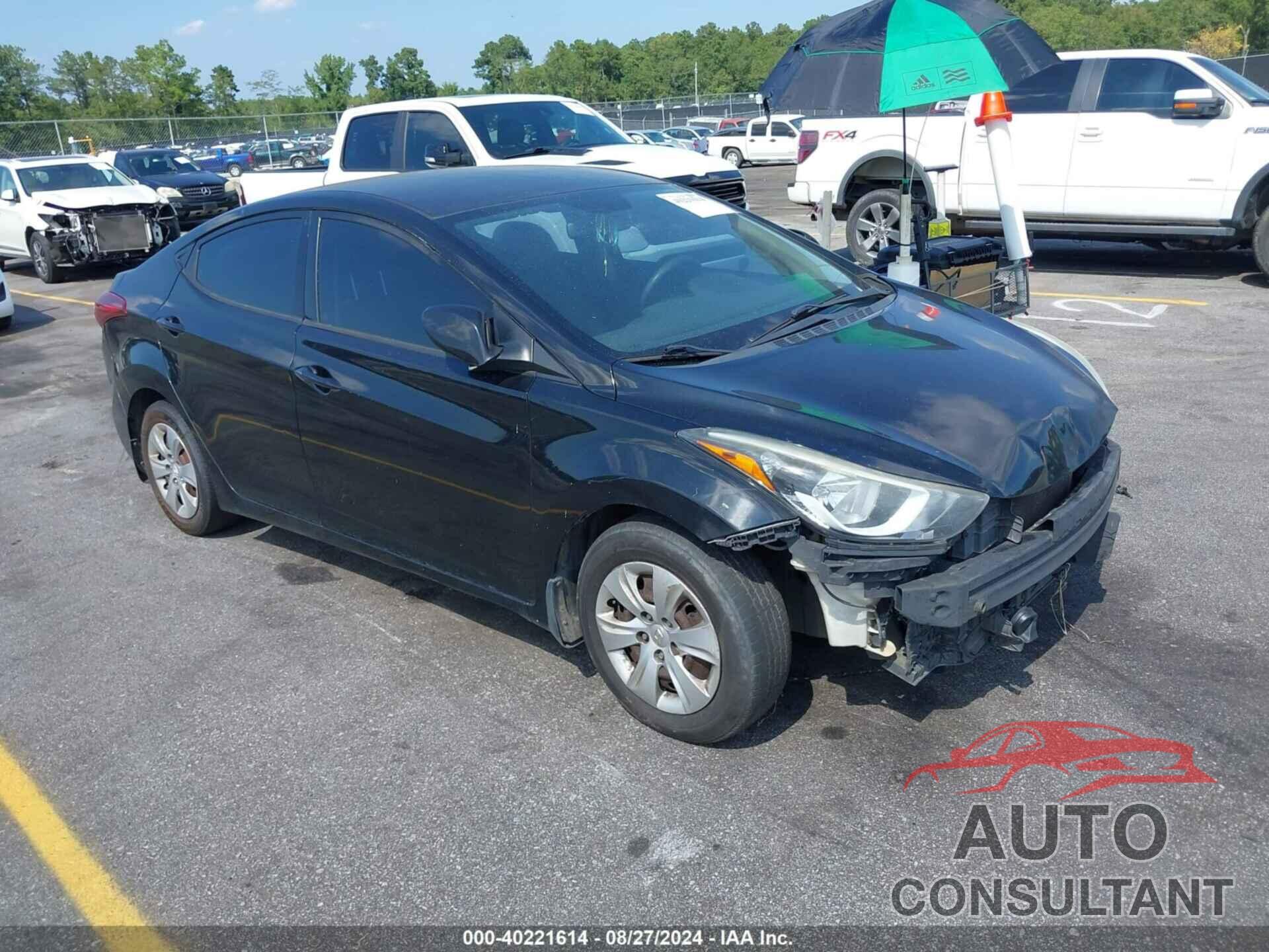 HYUNDAI ELANTRA 2016 - KMHDH4AE3GU530134