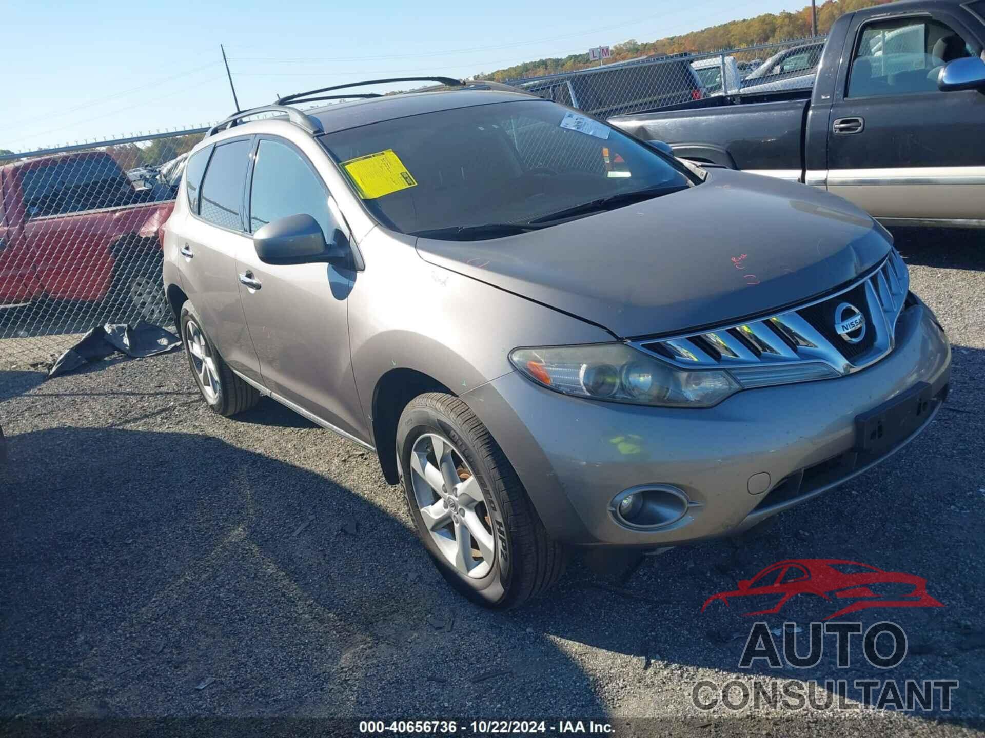 NISSAN MURANO 2010 - JN8AZ1MWXAW116372