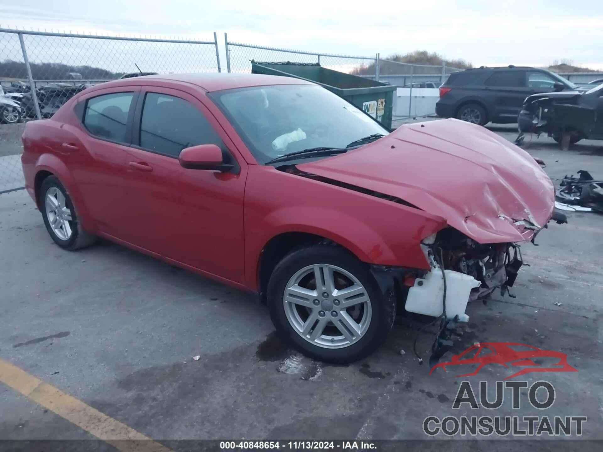 DODGE AVENGER 2013 - 1C3CDZCG3DN572479