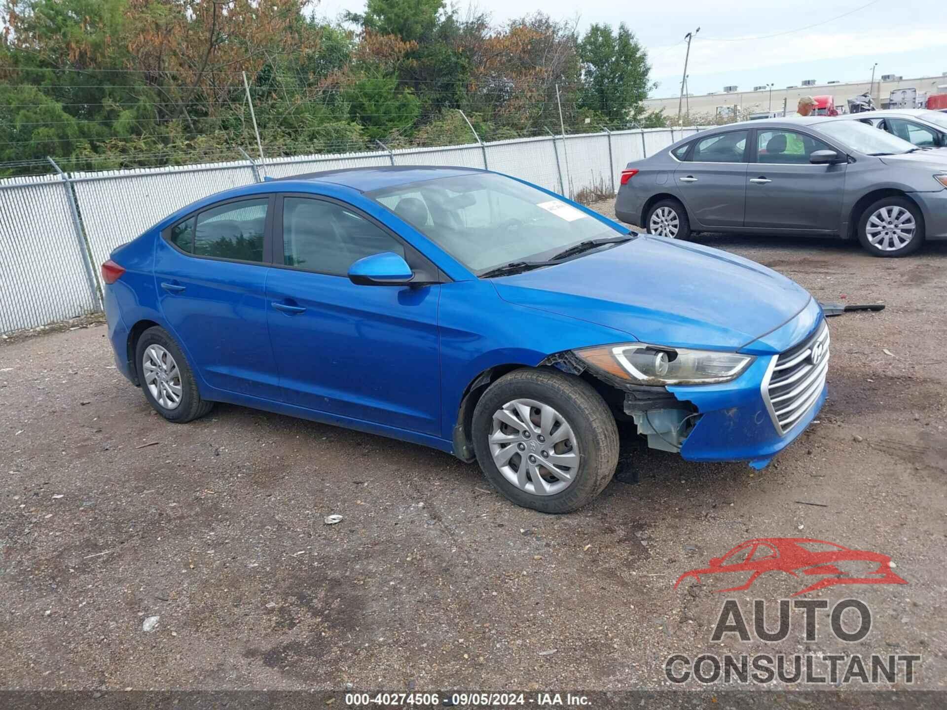 HYUNDAI ELANTRA 2017 - KMHD74LFXHU422796