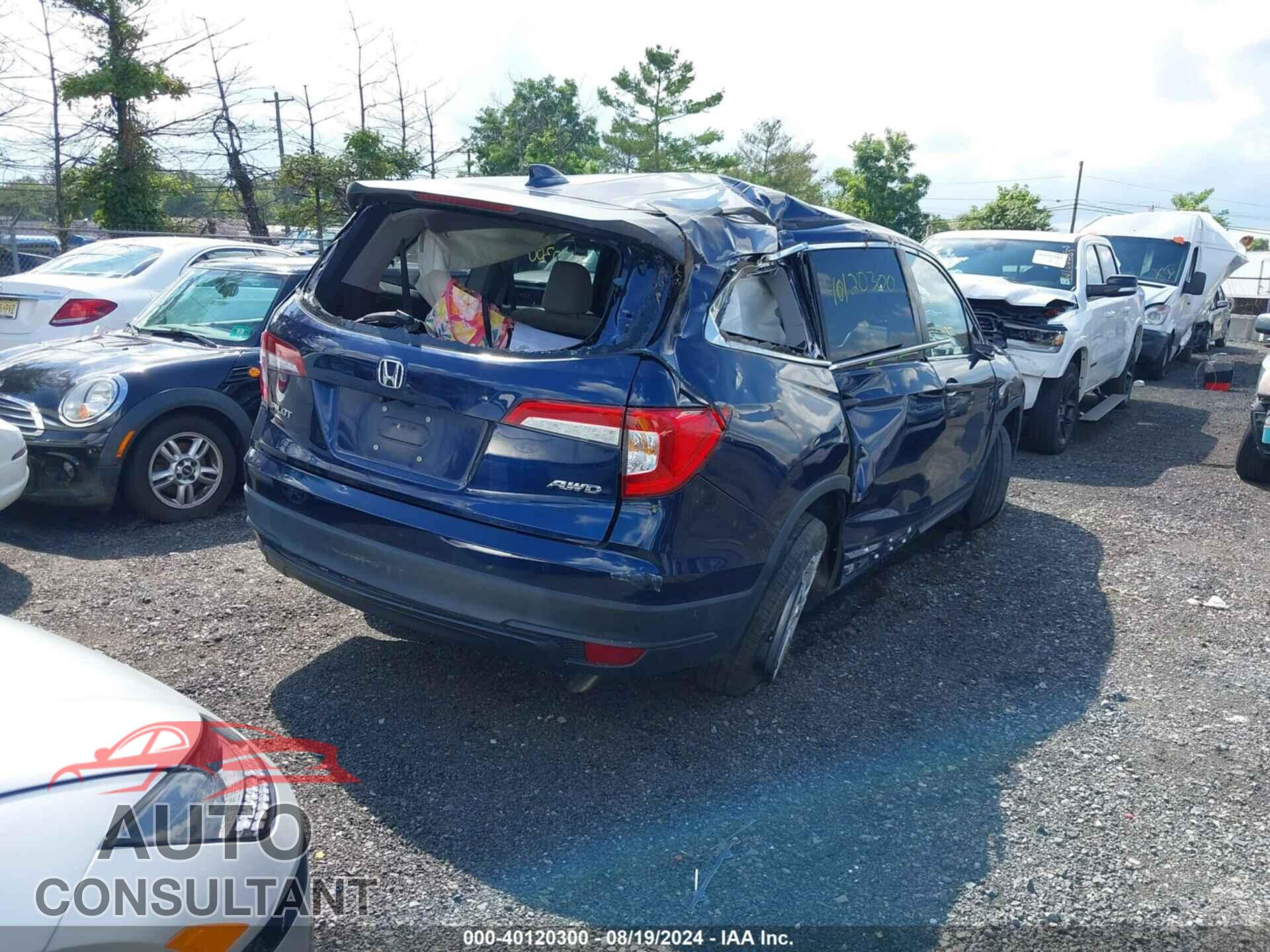 HONDA PILOT 2019 - 5FNYF6H19KB077231